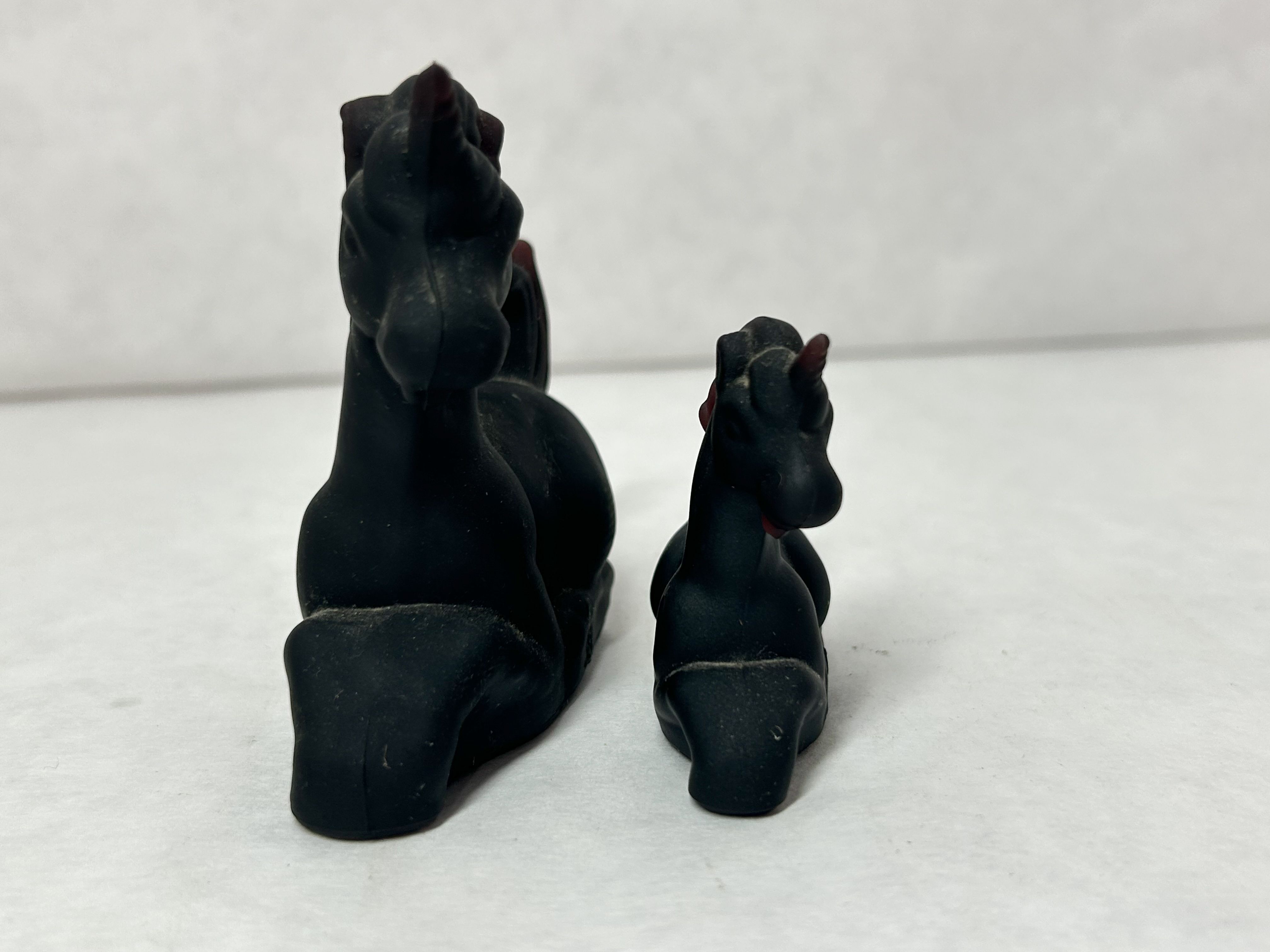 BOYD BLACK RUBY GLASS UNICORNS
