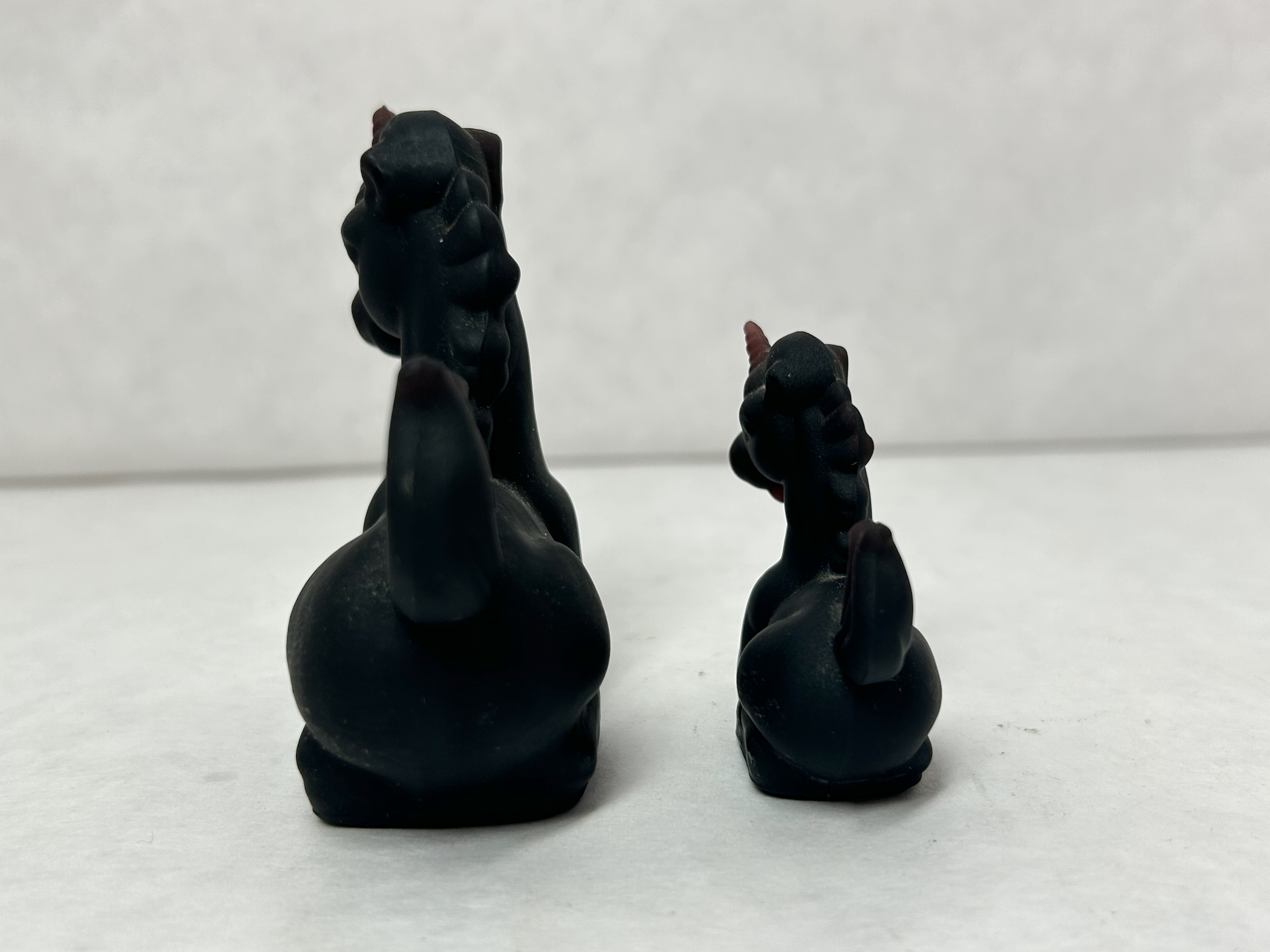 BOYD BLACK RUBY GLASS UNICORNS