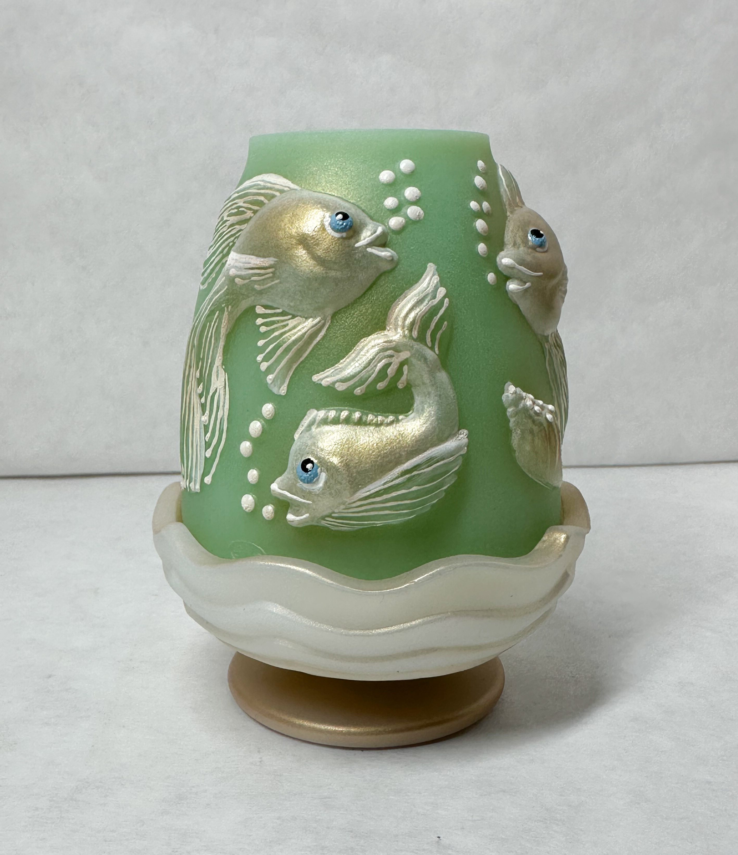 FENTON KOI GLASS FAIRY LAMP 2026 SPINDLER 1/5