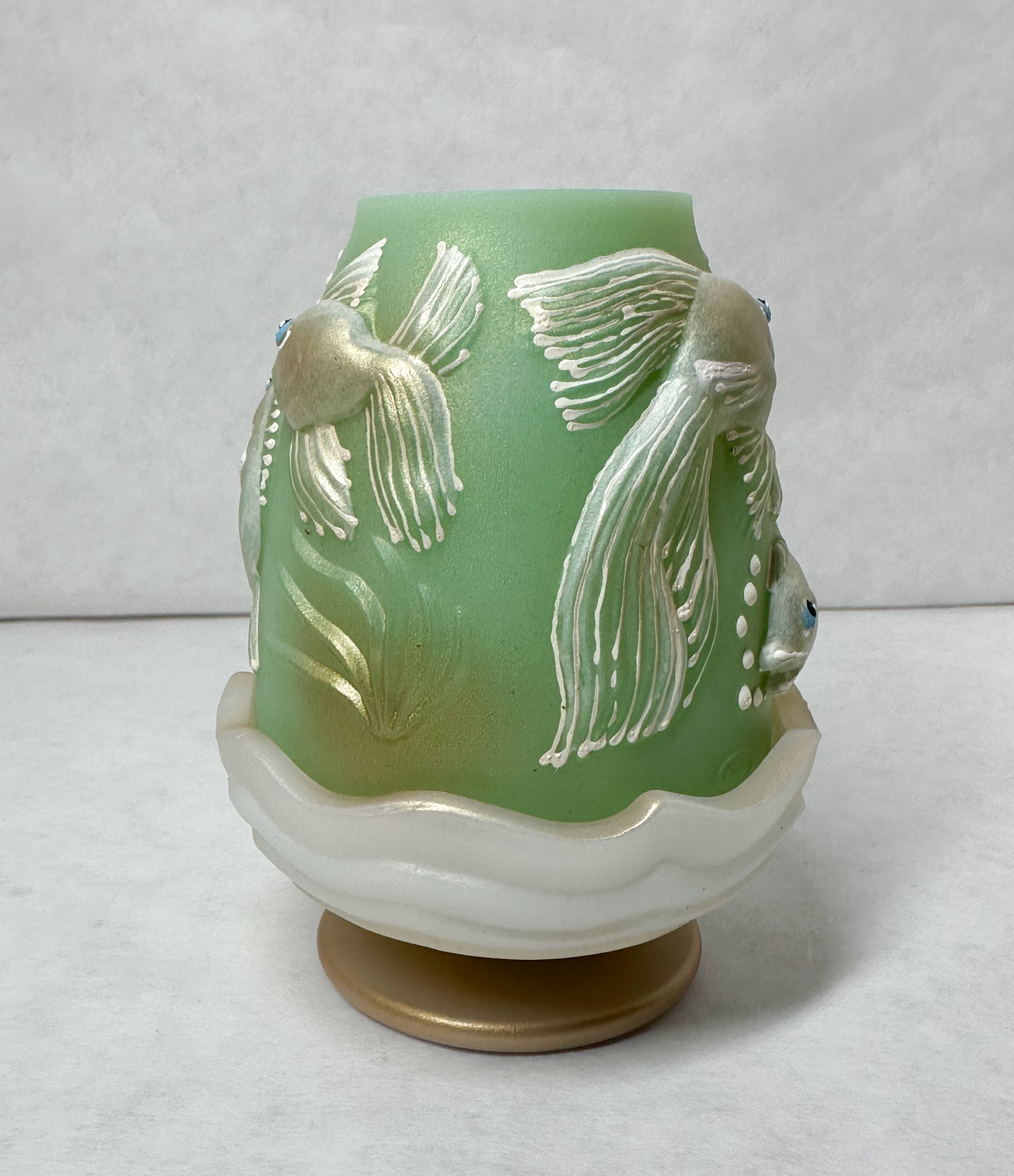 FENTON KOI GLASS FAIRY LAMP 2026 SPINDLER 1/5