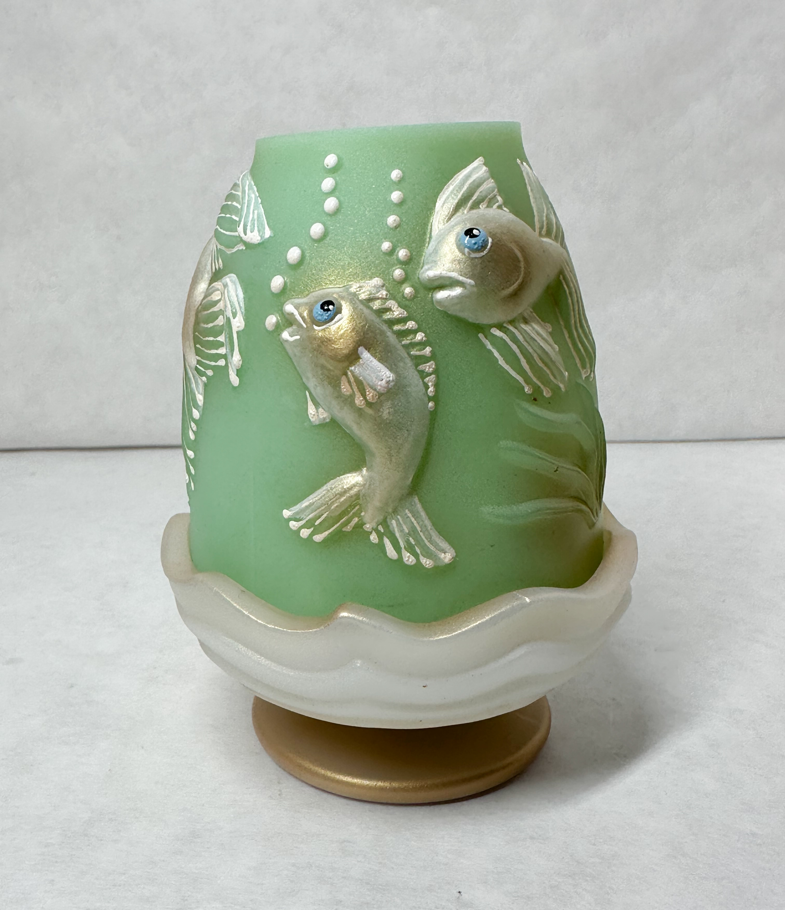 FENTON KOI GLASS FAIRY LAMP 2026 SPINDLER 1/5