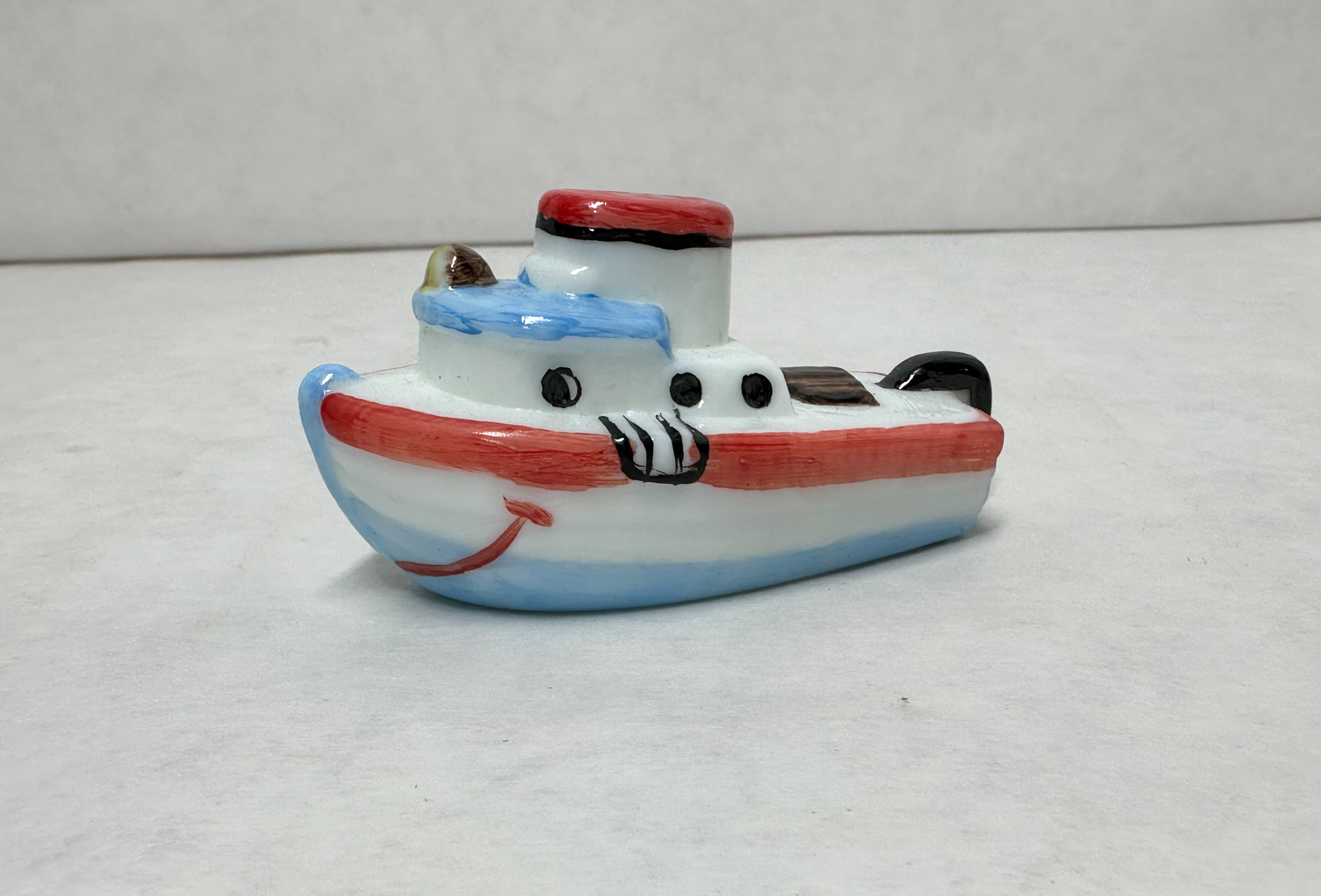 BOYD TEDDY TUGBOAT HAND-PAINTED