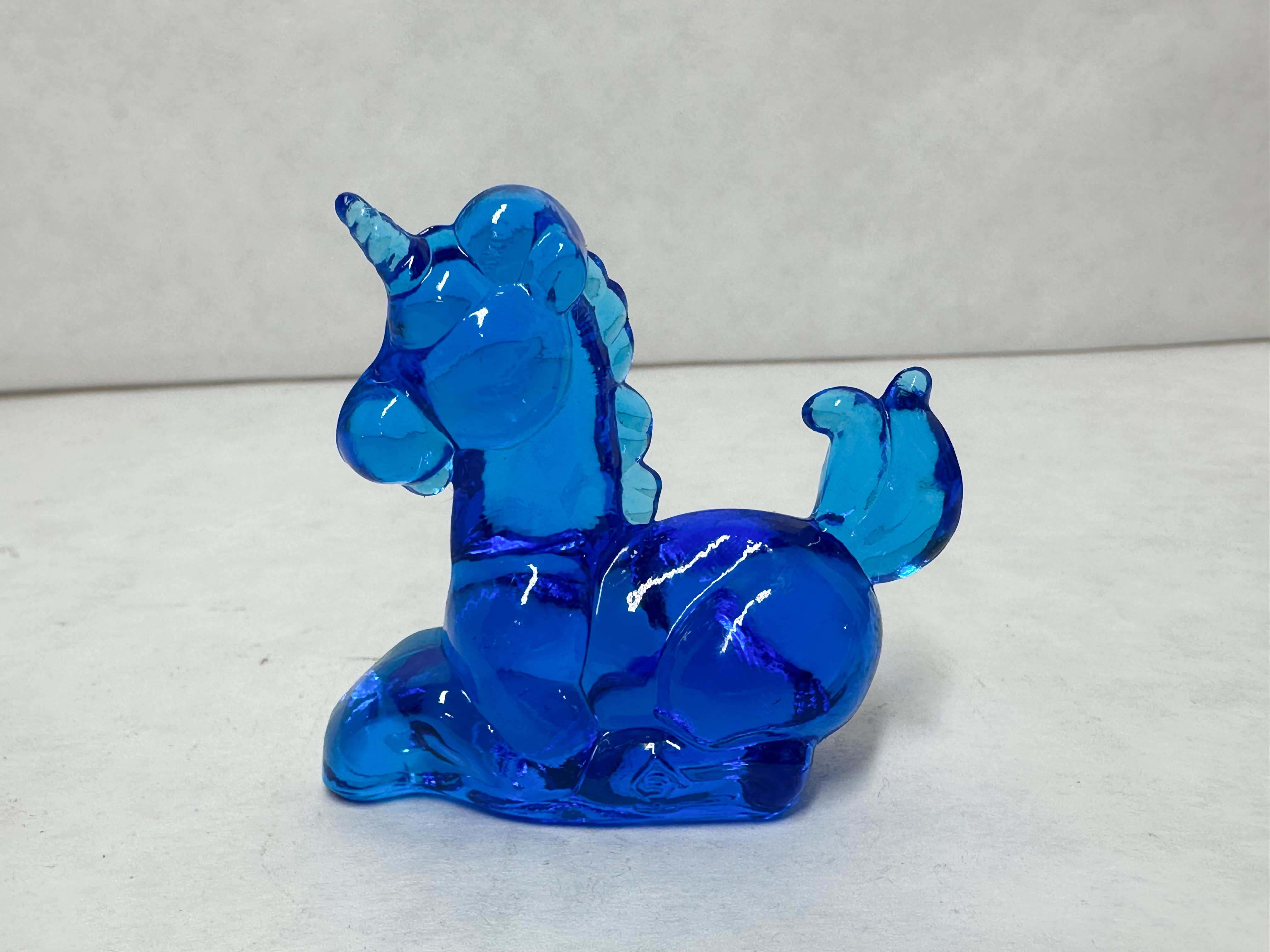 BOYD RITZ BLUE GLASS UNICORN