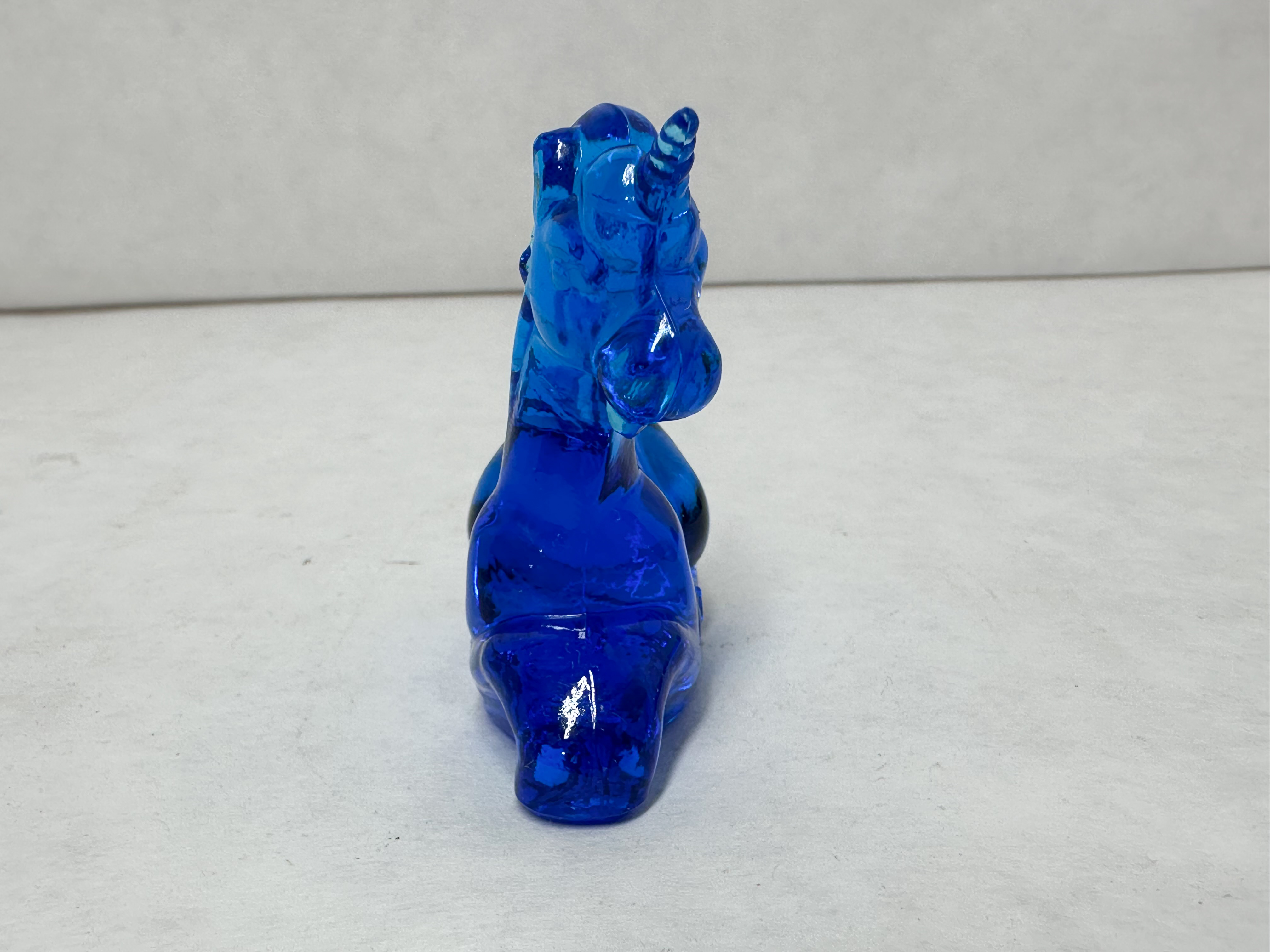 BOYD RITZ BLUE GLASS UNICORN