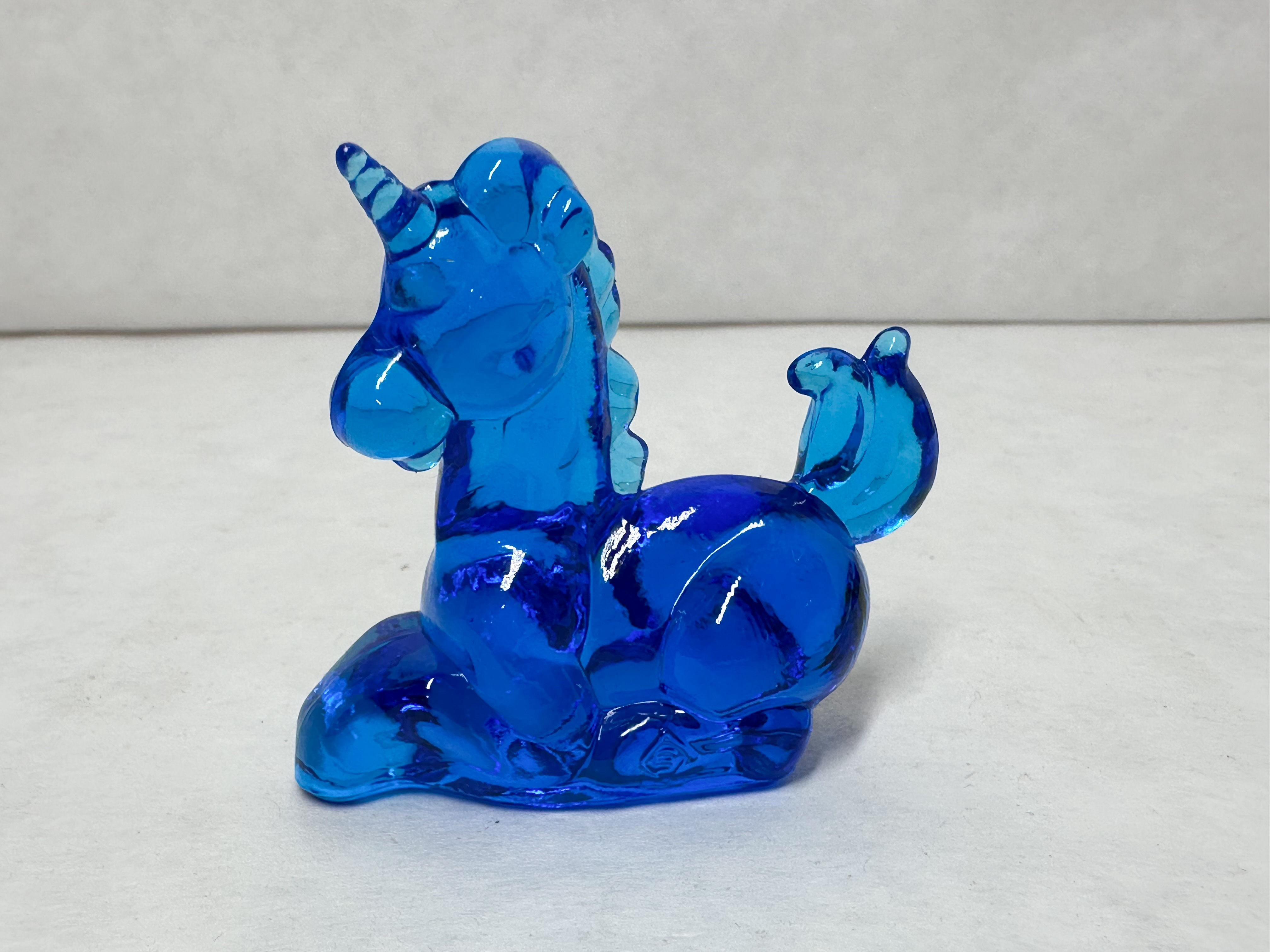 BOYD RITZ BLUE GLASS UNICORN