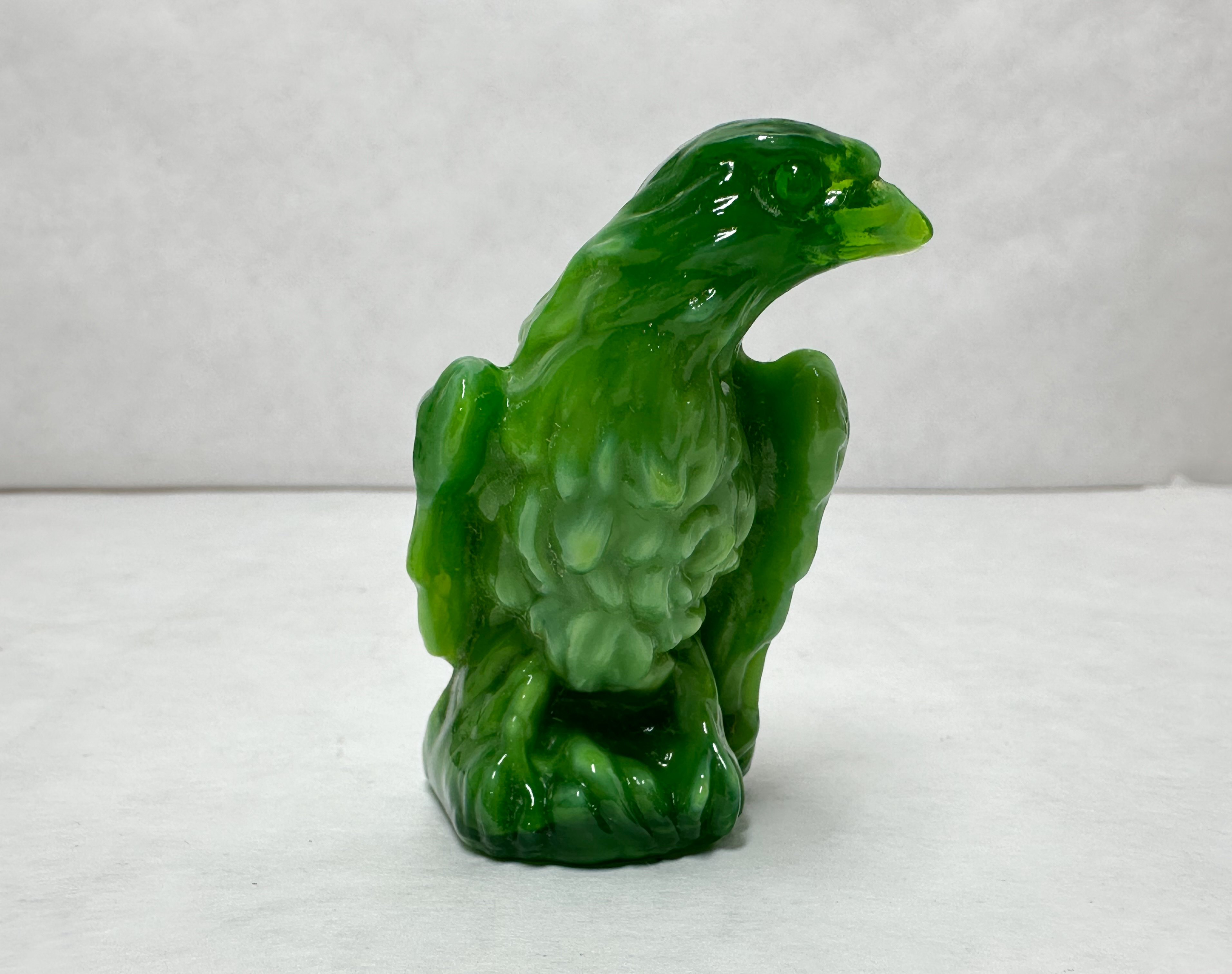 BOYD BERNIE THE EAGLE GREEN SLAG GLASS