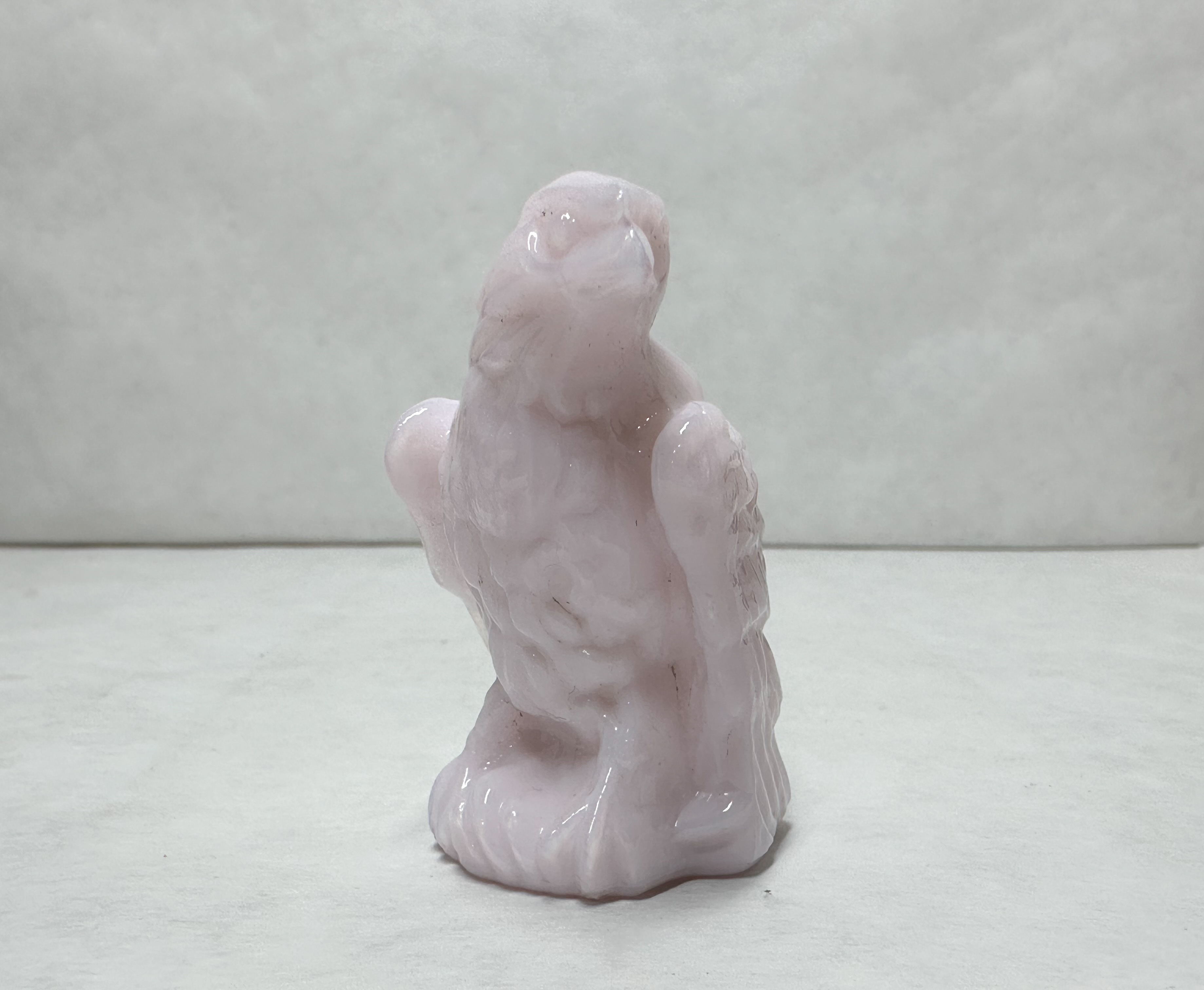 BOYD BERNIE THE EAGLE PINK SLAG GLASS EAGLE