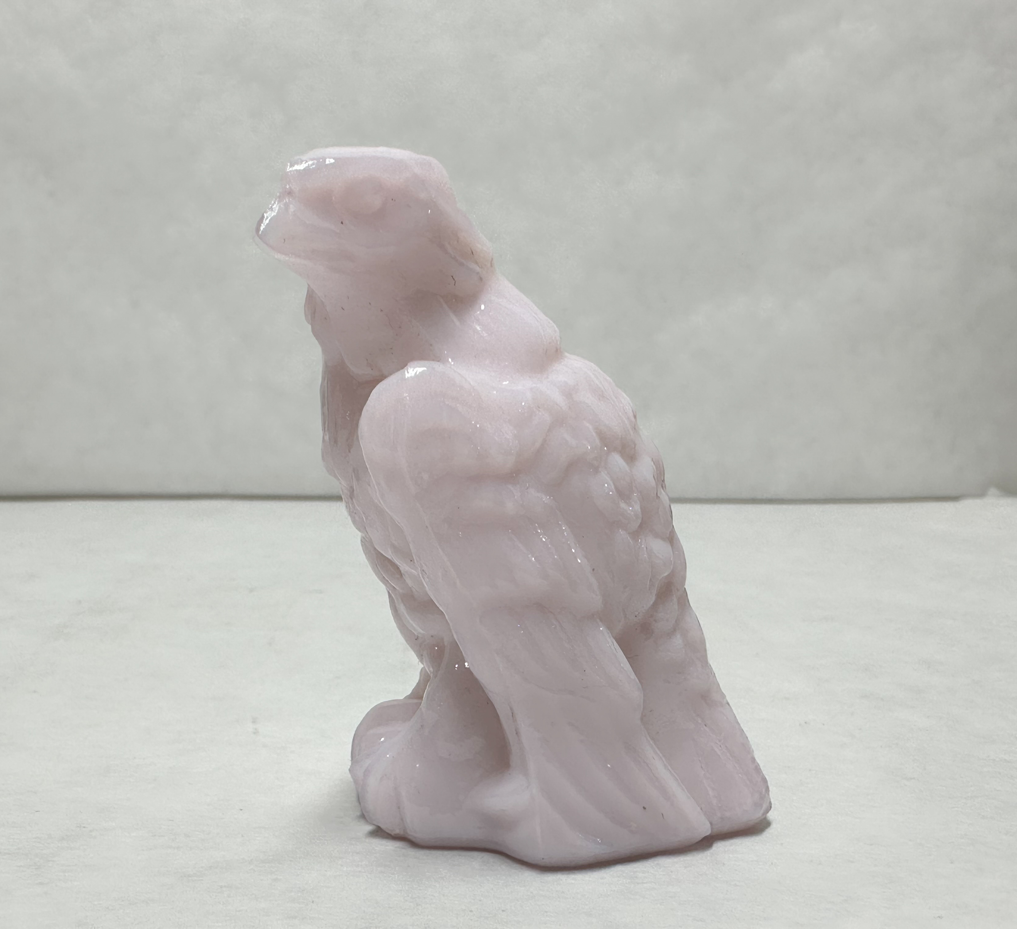 BOYD BERNIE THE EAGLE PINK SLAG GLASS EAGLE