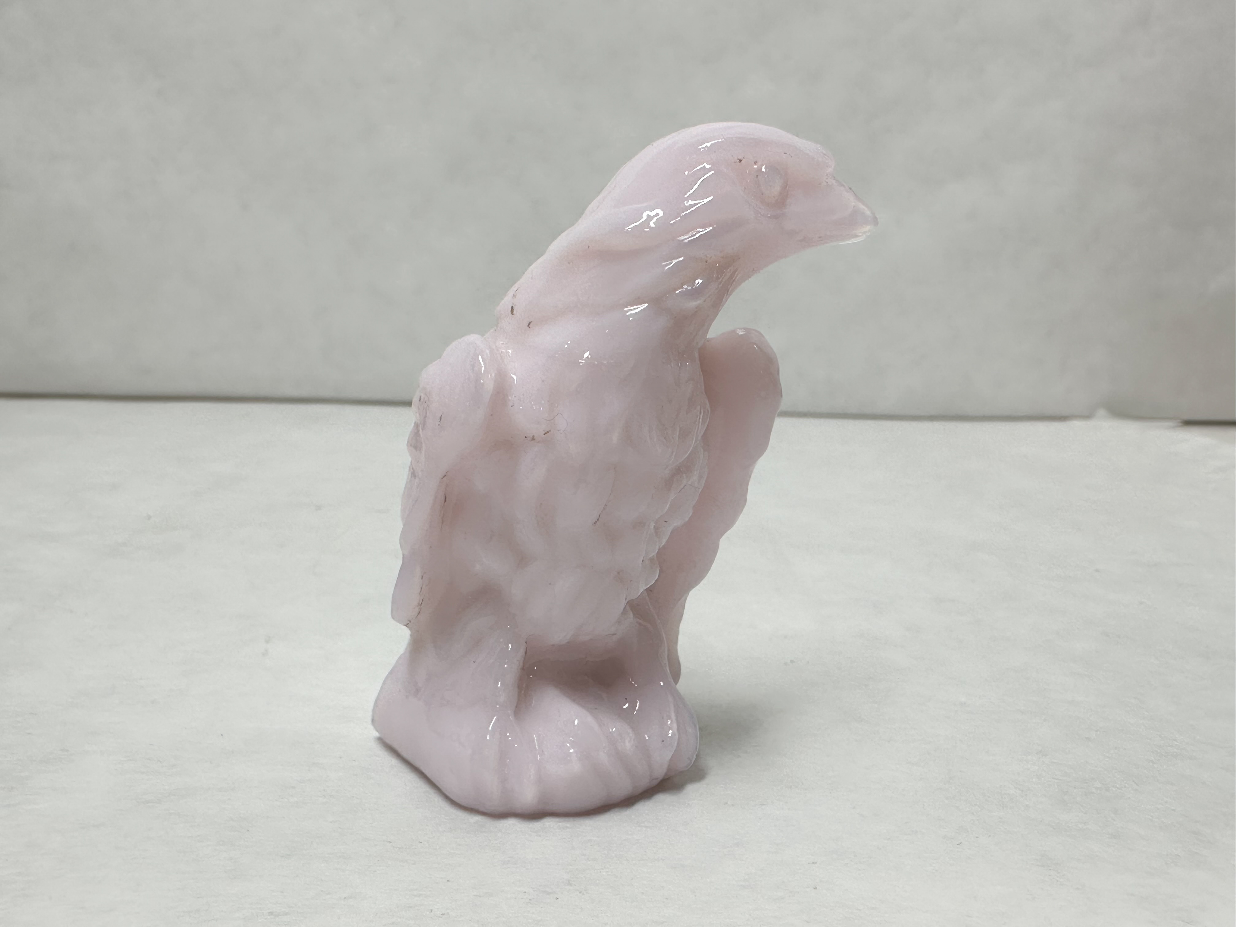 BOYD BERNIE THE EAGLE PINK SLAG GLASS EAGLE