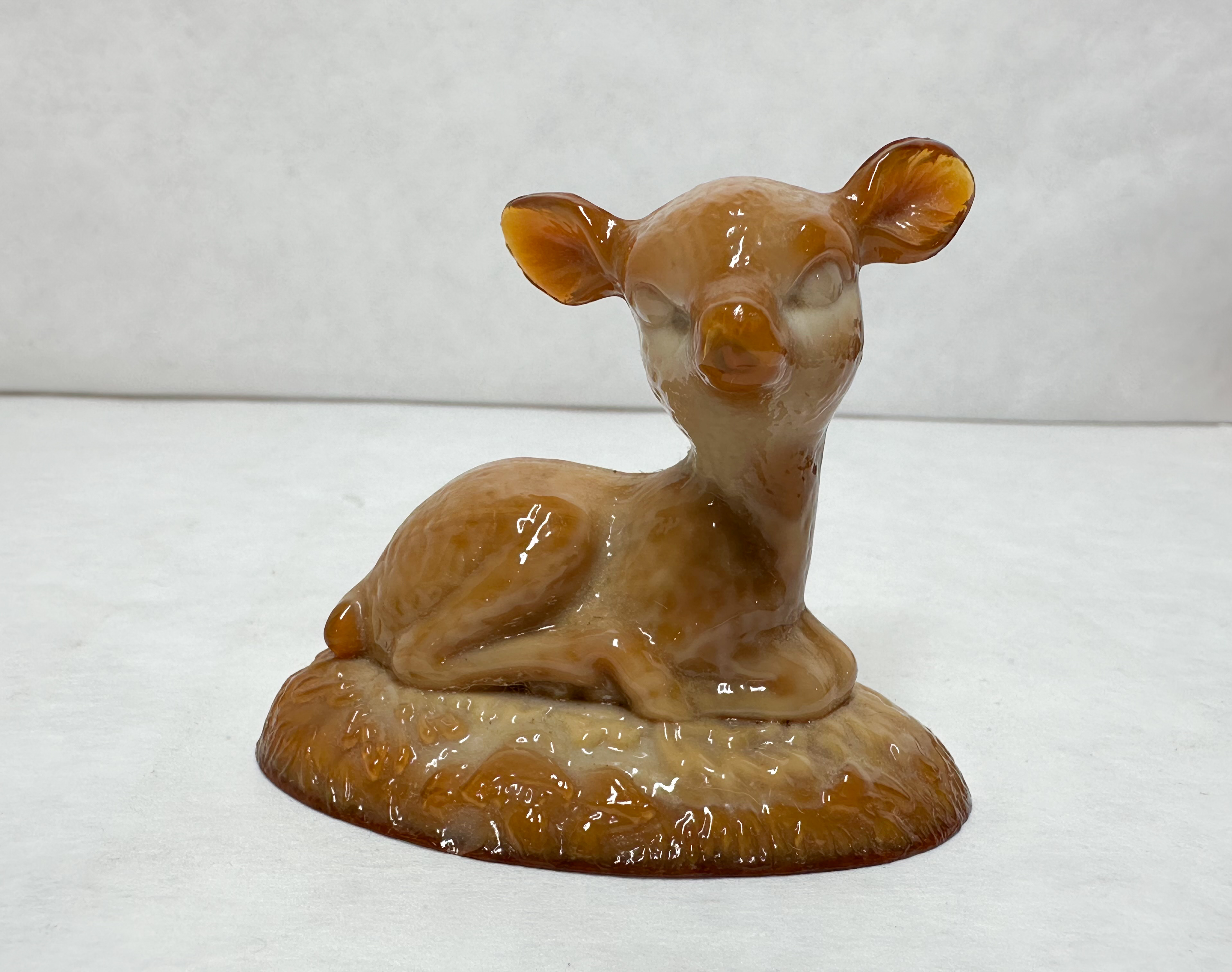 BOYD BINGO DEER CARAMEL SLAG GLASS