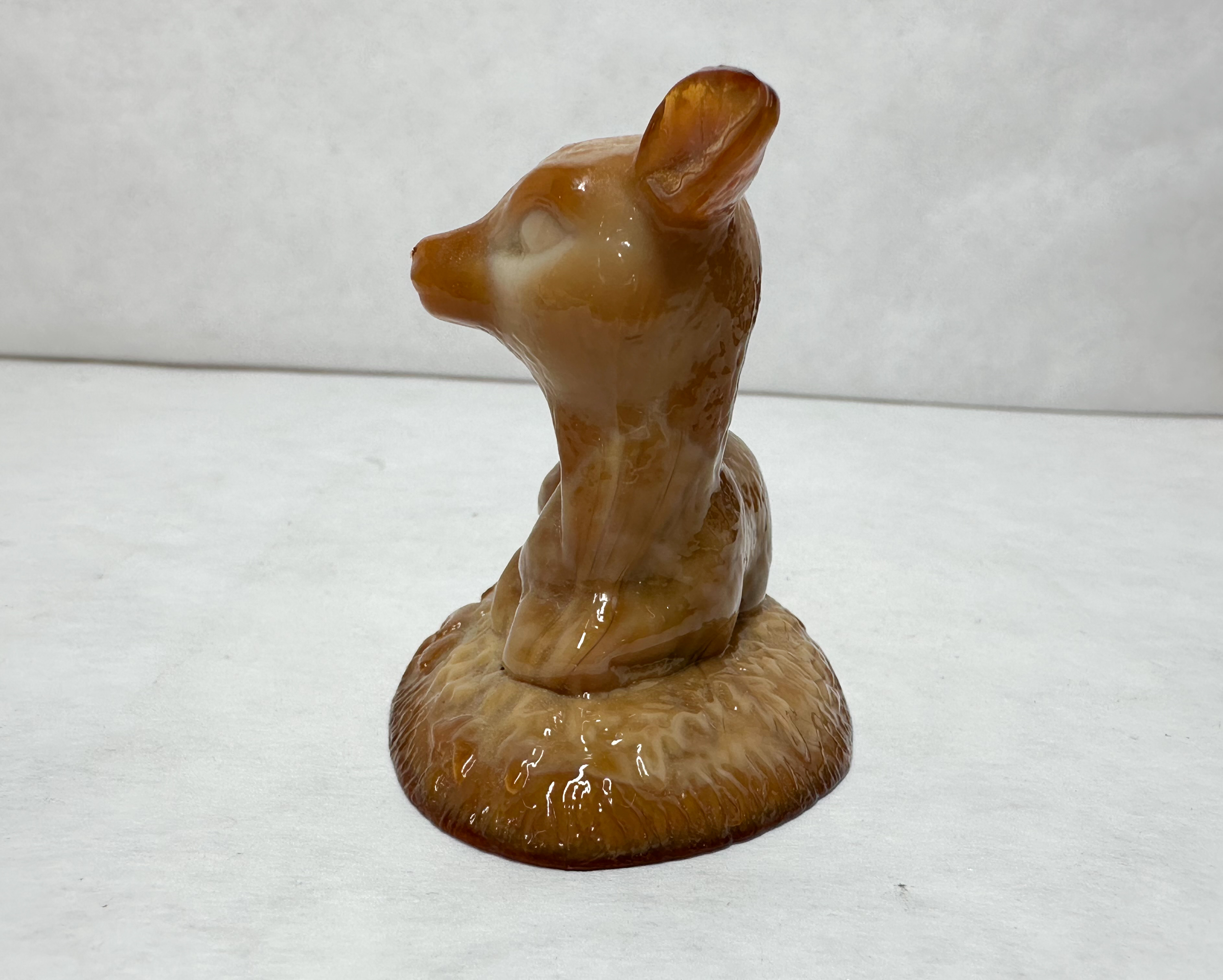 BOYD BINGO DEER CARAMEL SLAG GLASS