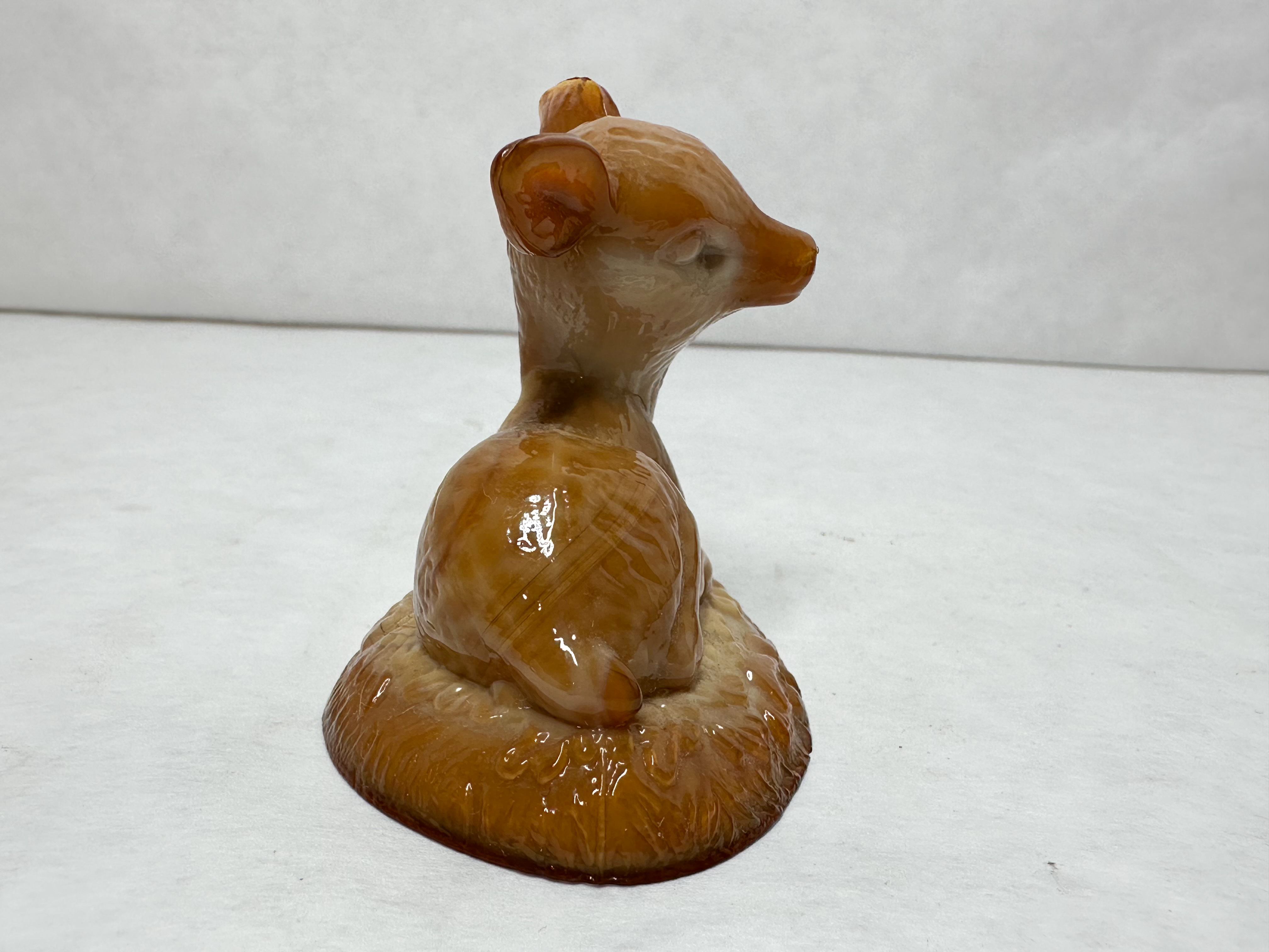 BOYD BINGO DEER CARAMEL SLAG GLASS