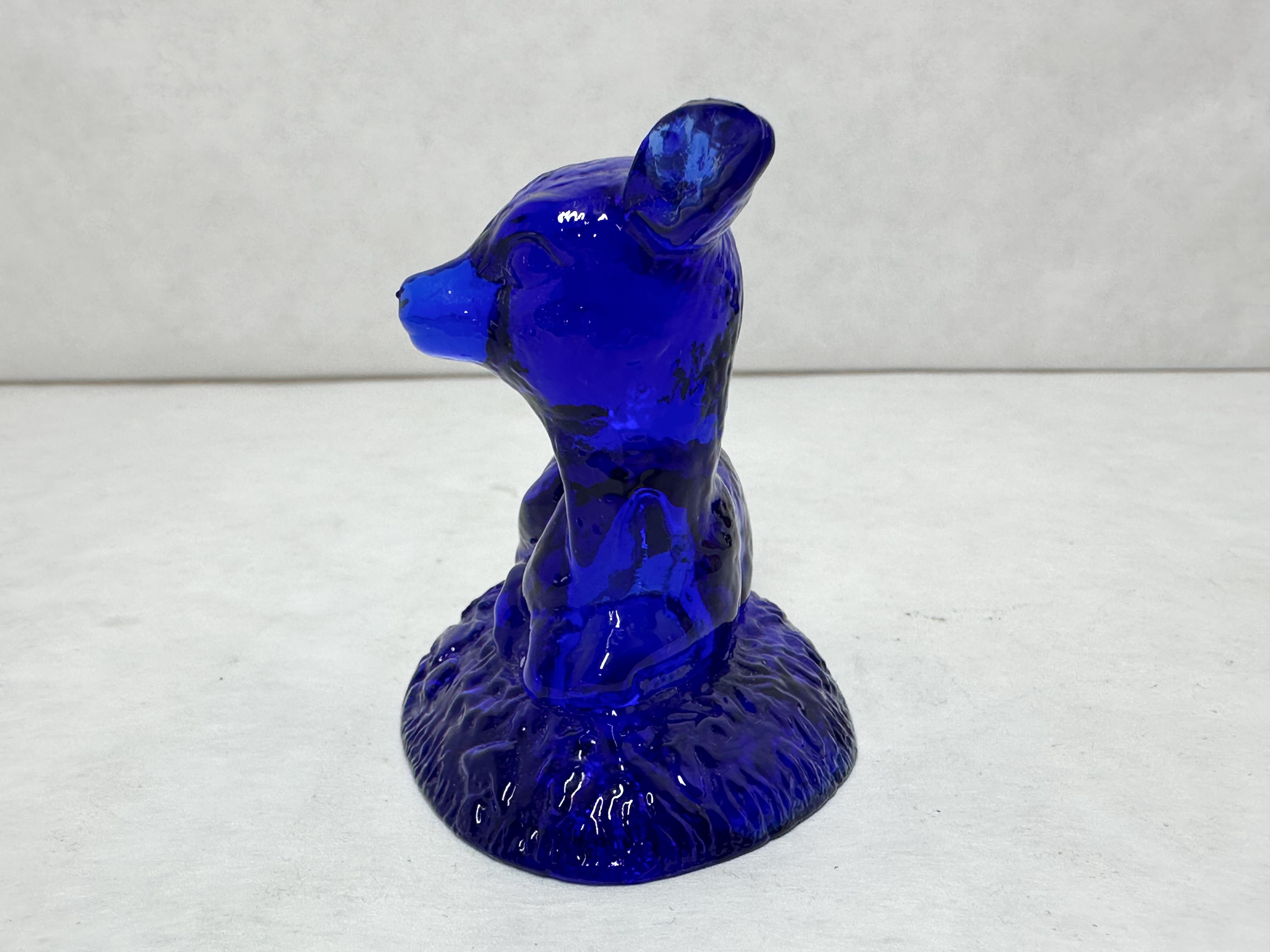 BOYD BINGO DEER COBALT BLUE GLASS, 1970S