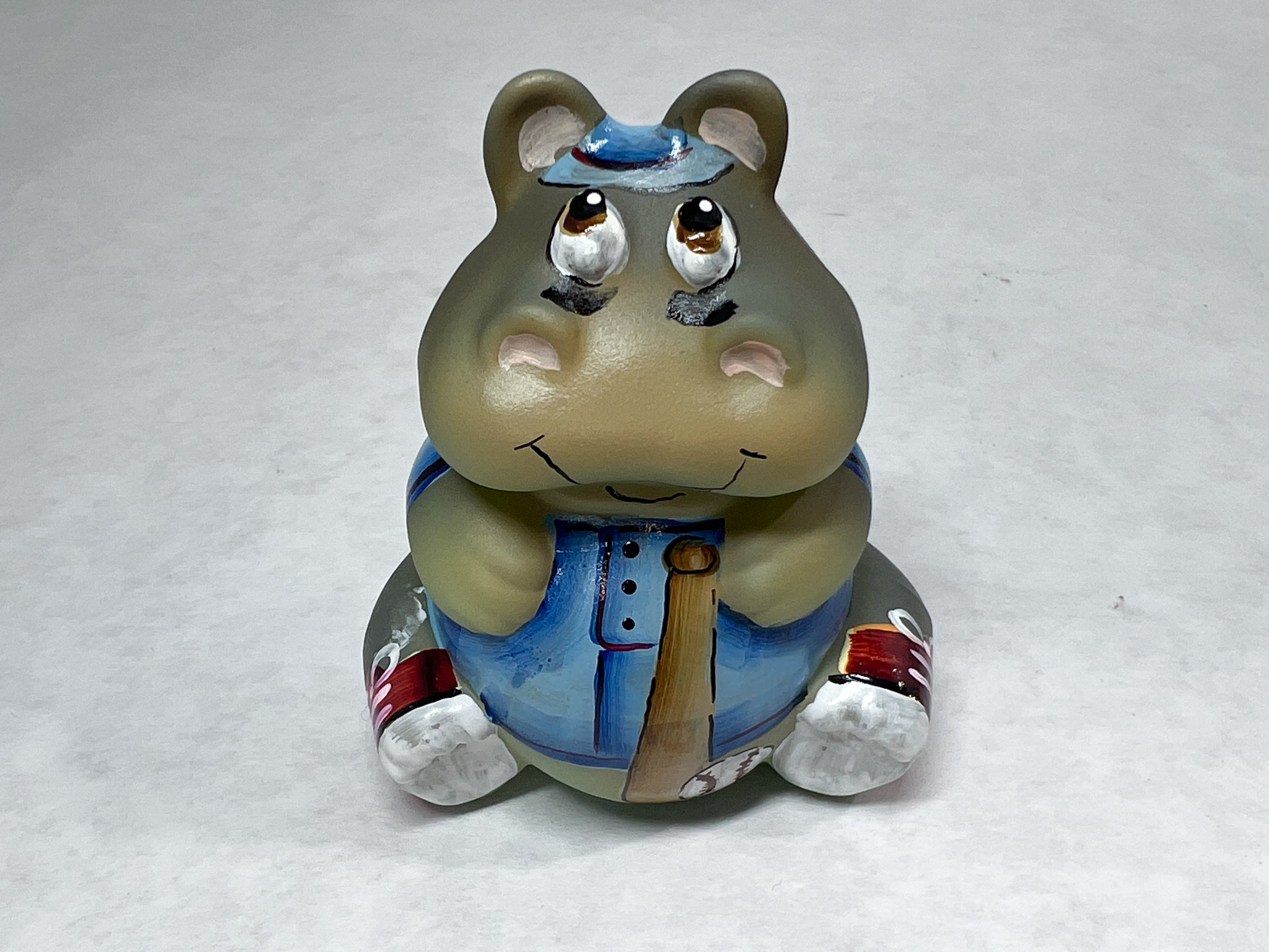 BARLEY PAINTED GLASS BASEBALL HIPPO, 2020 14/24