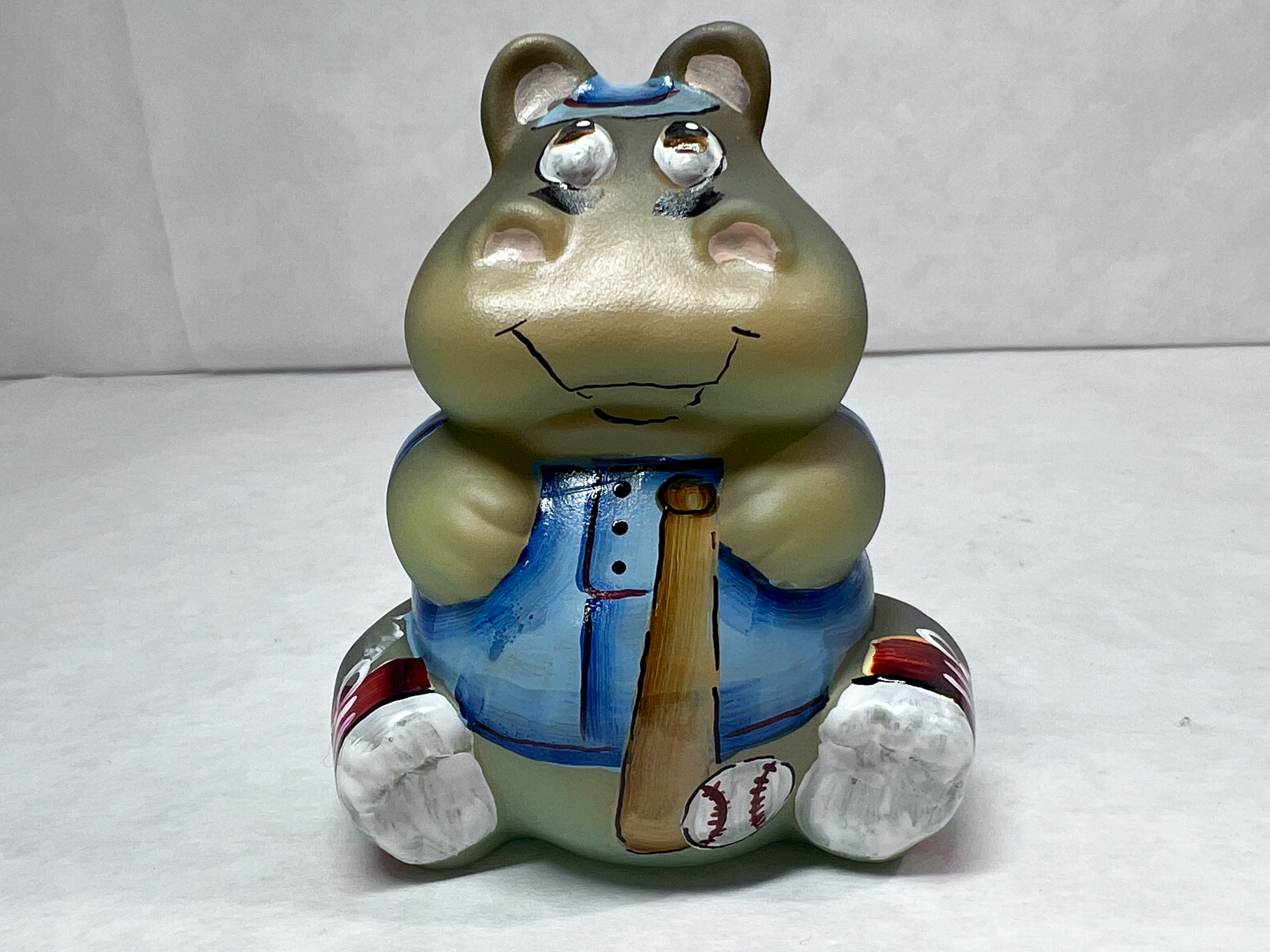 BARLEY PAINTED GLASS BASEBALL HIPPO, 2020 14/24