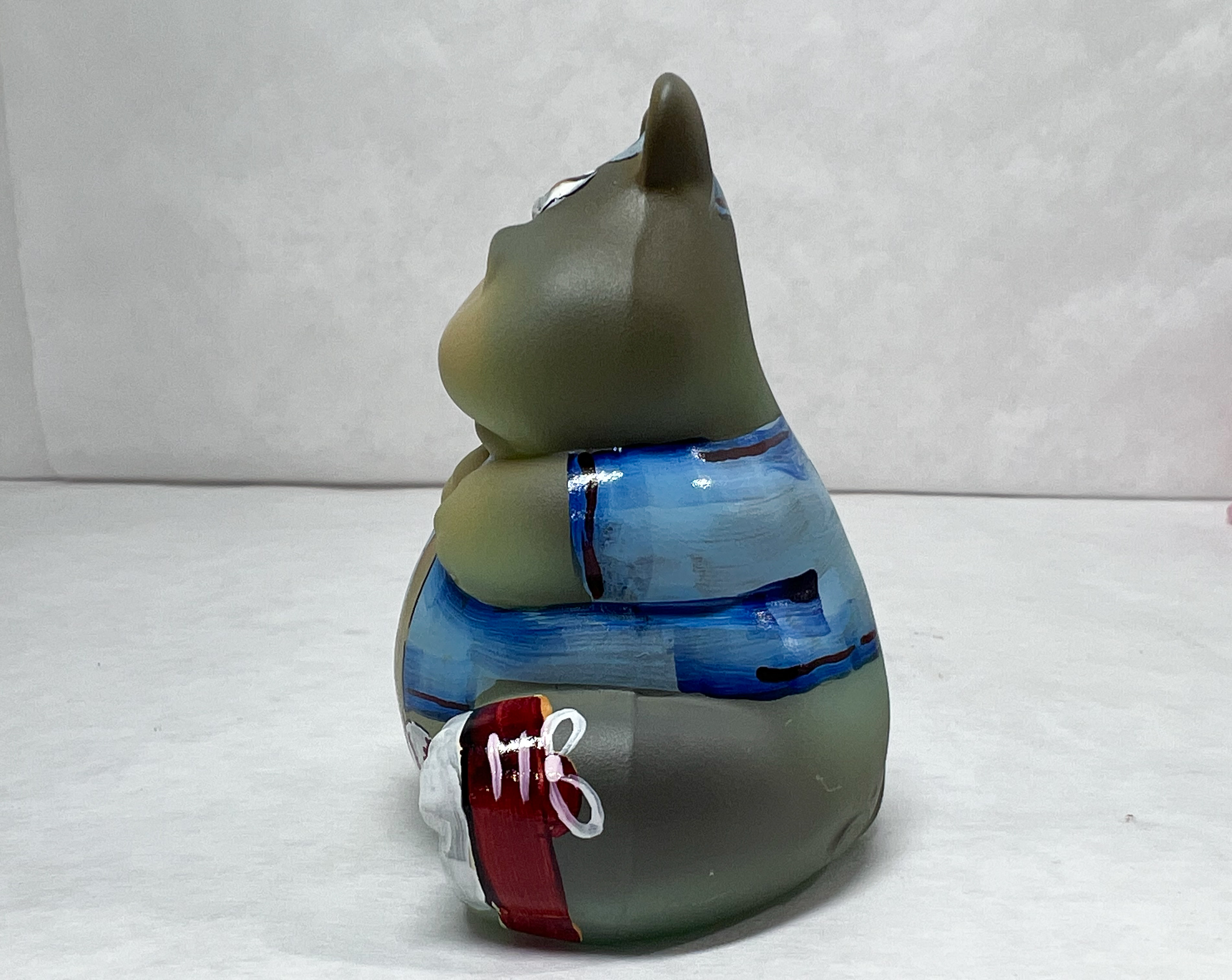 BARLEY PAINTED GLASS BASEBALL HIPPO, 2020 14/24
