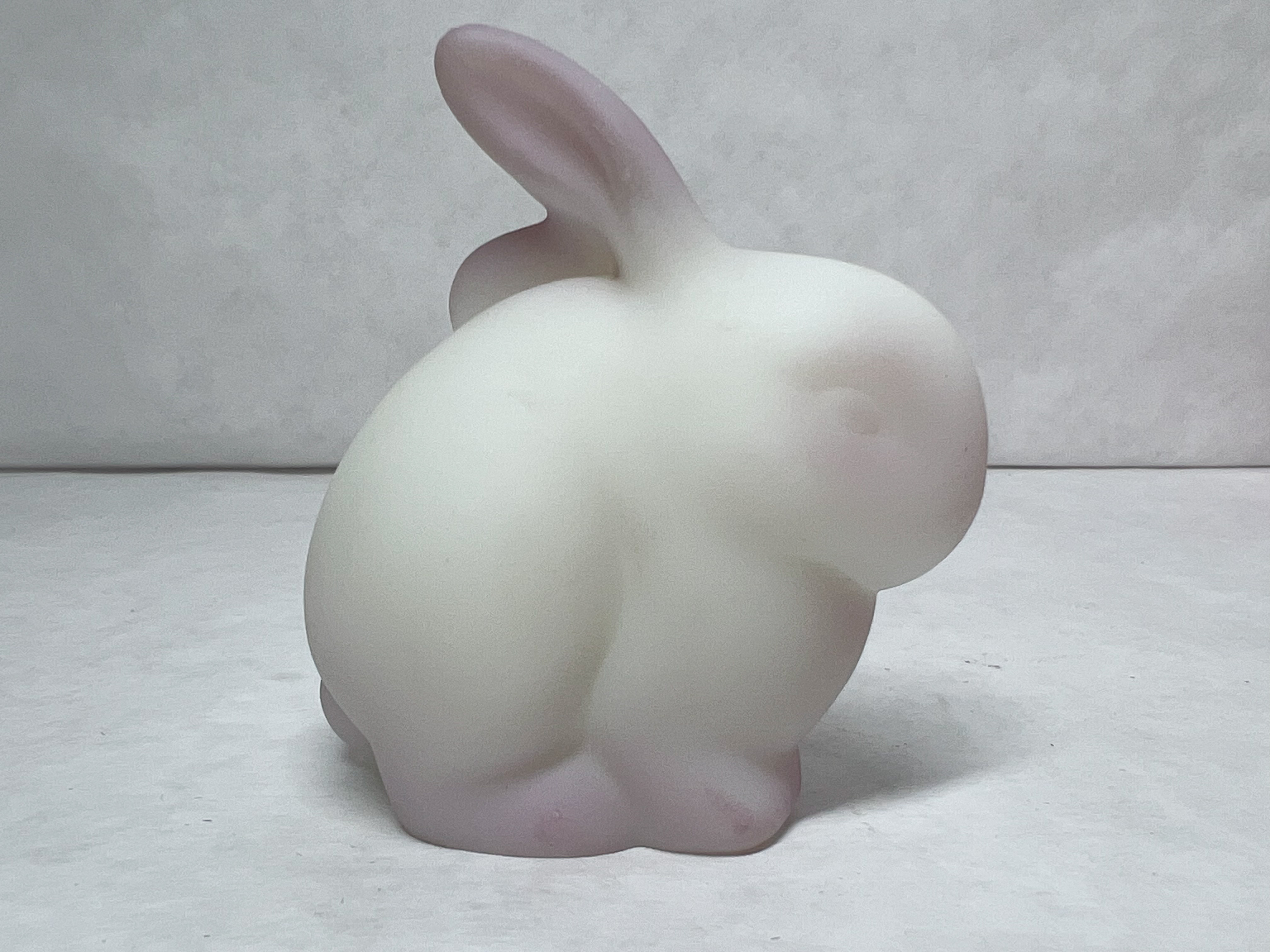 FENTON SIGNED FROSTED SATIN GLASS RABBIT