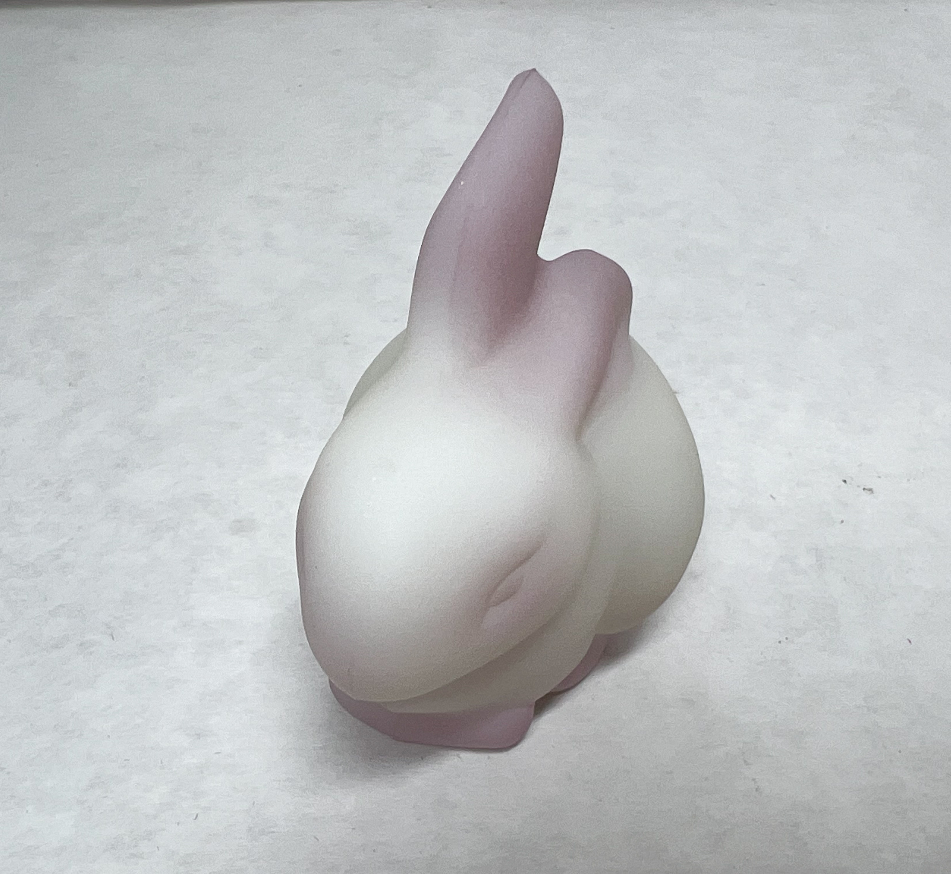 FENTON SIGNED FROSTED SATIN GLASS RABBIT