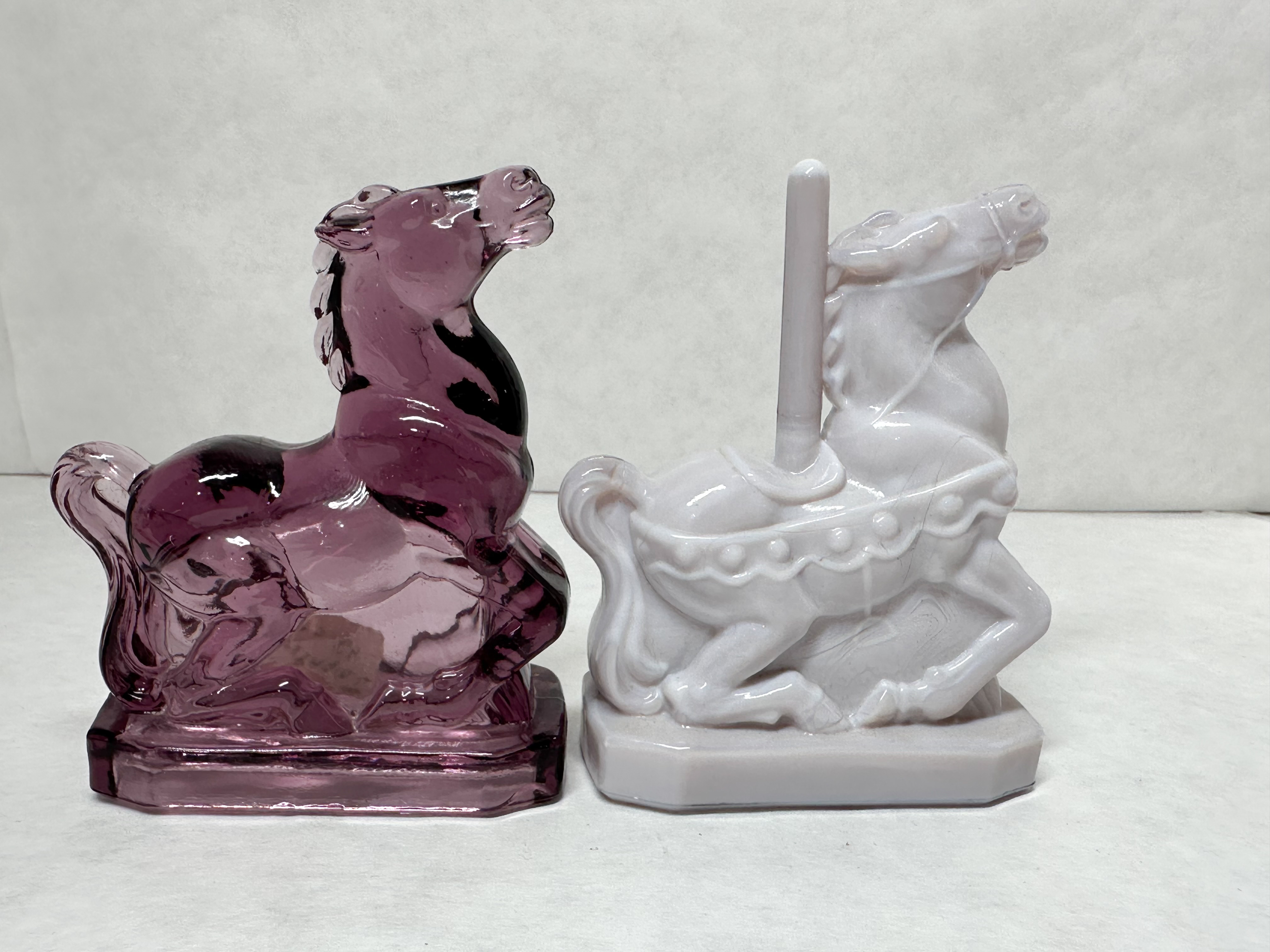 BOYD CAROUSEL HORSE PAIR PURPLE