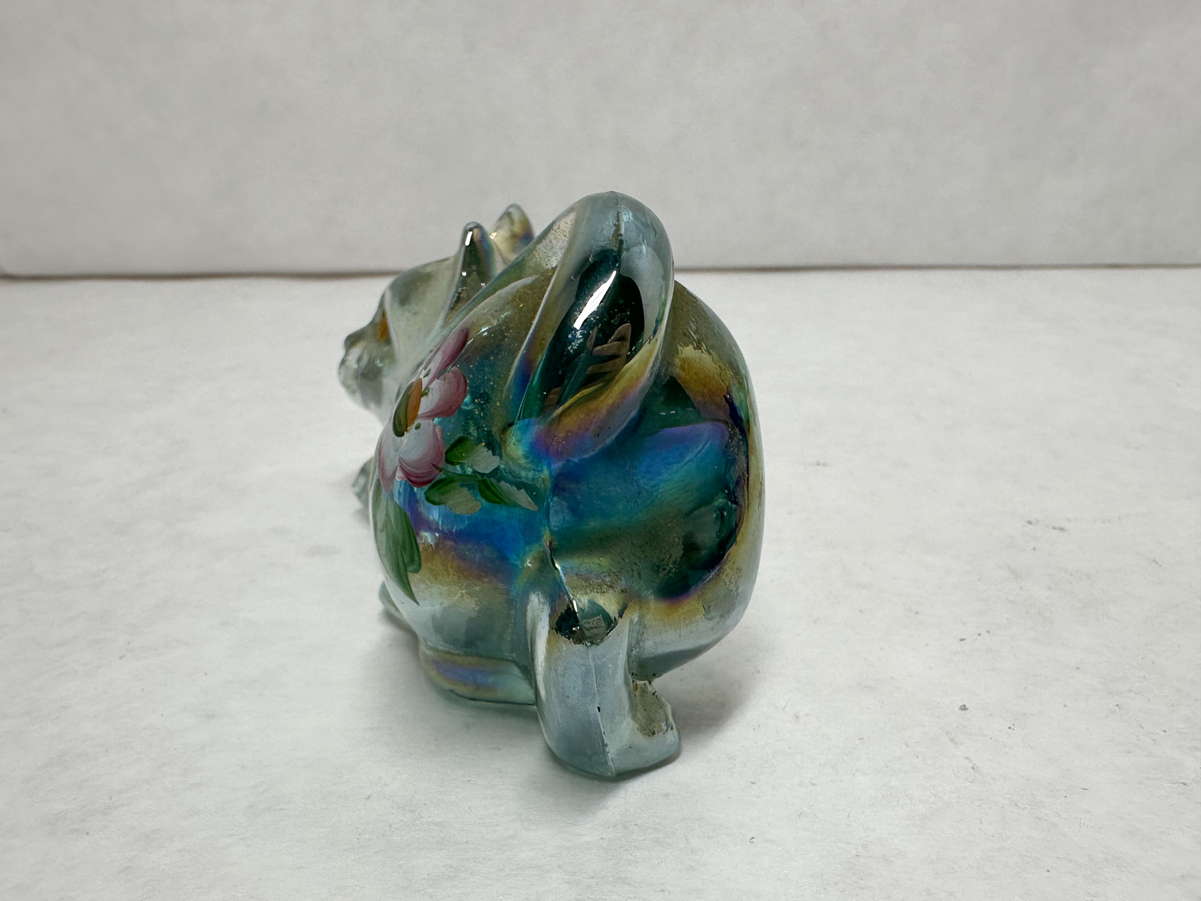 FENTON IRIDESCENT GLASS CAT FIGURINES