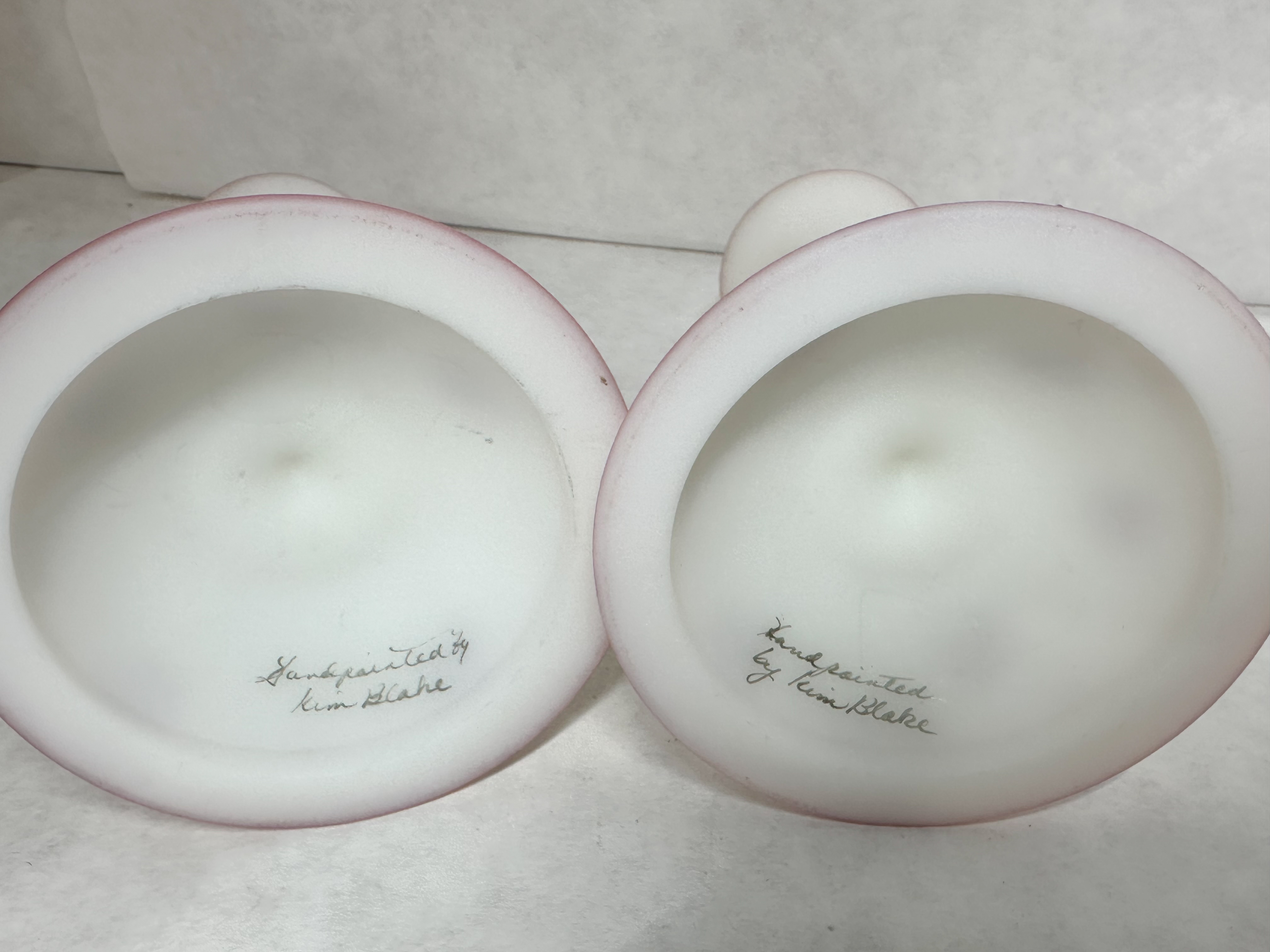 FENTON BLOSSOMS AND BERRIES CANDLESTICKS