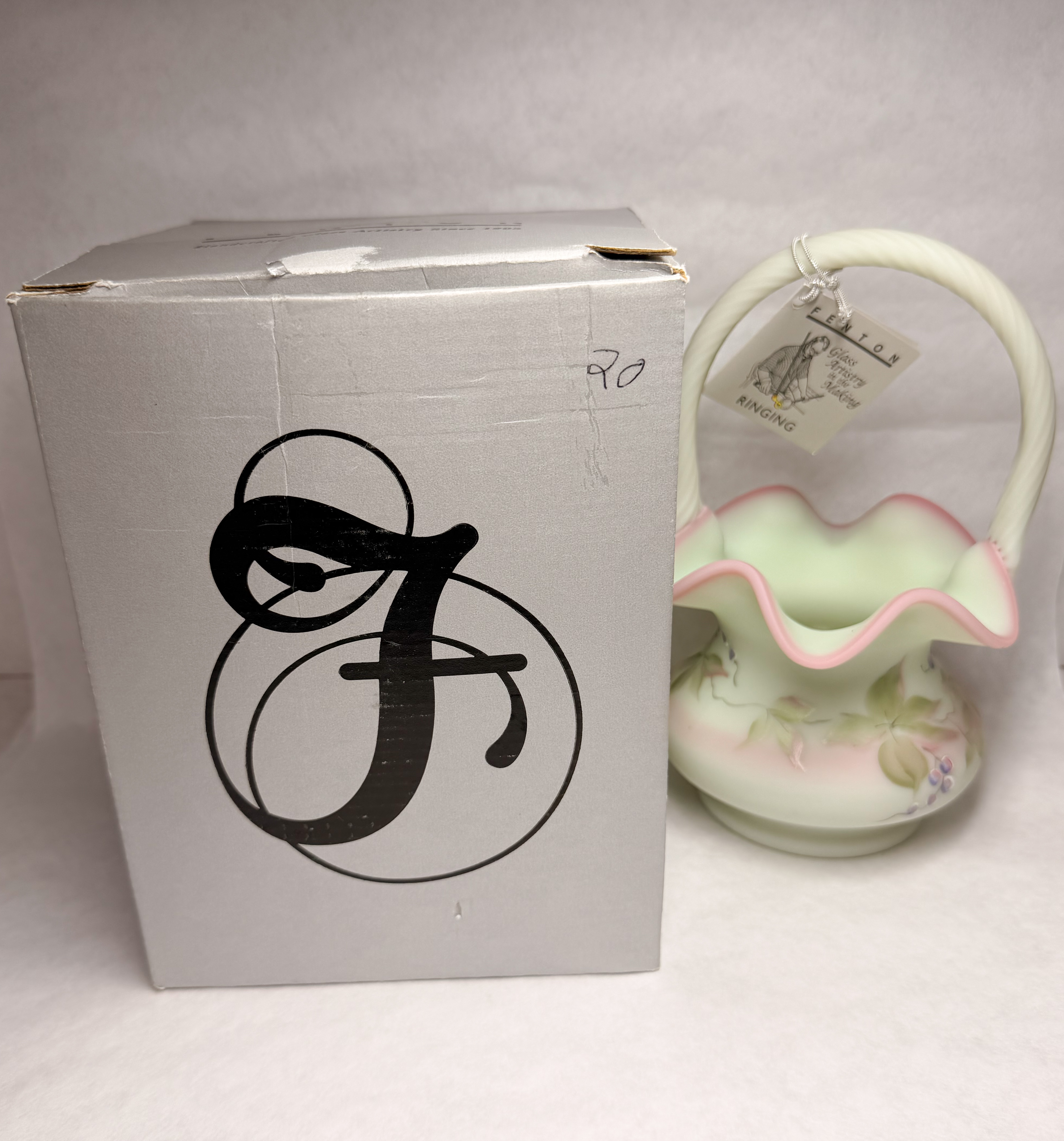 FENTON LOTUS MIST BURMESE BASKET, 2000