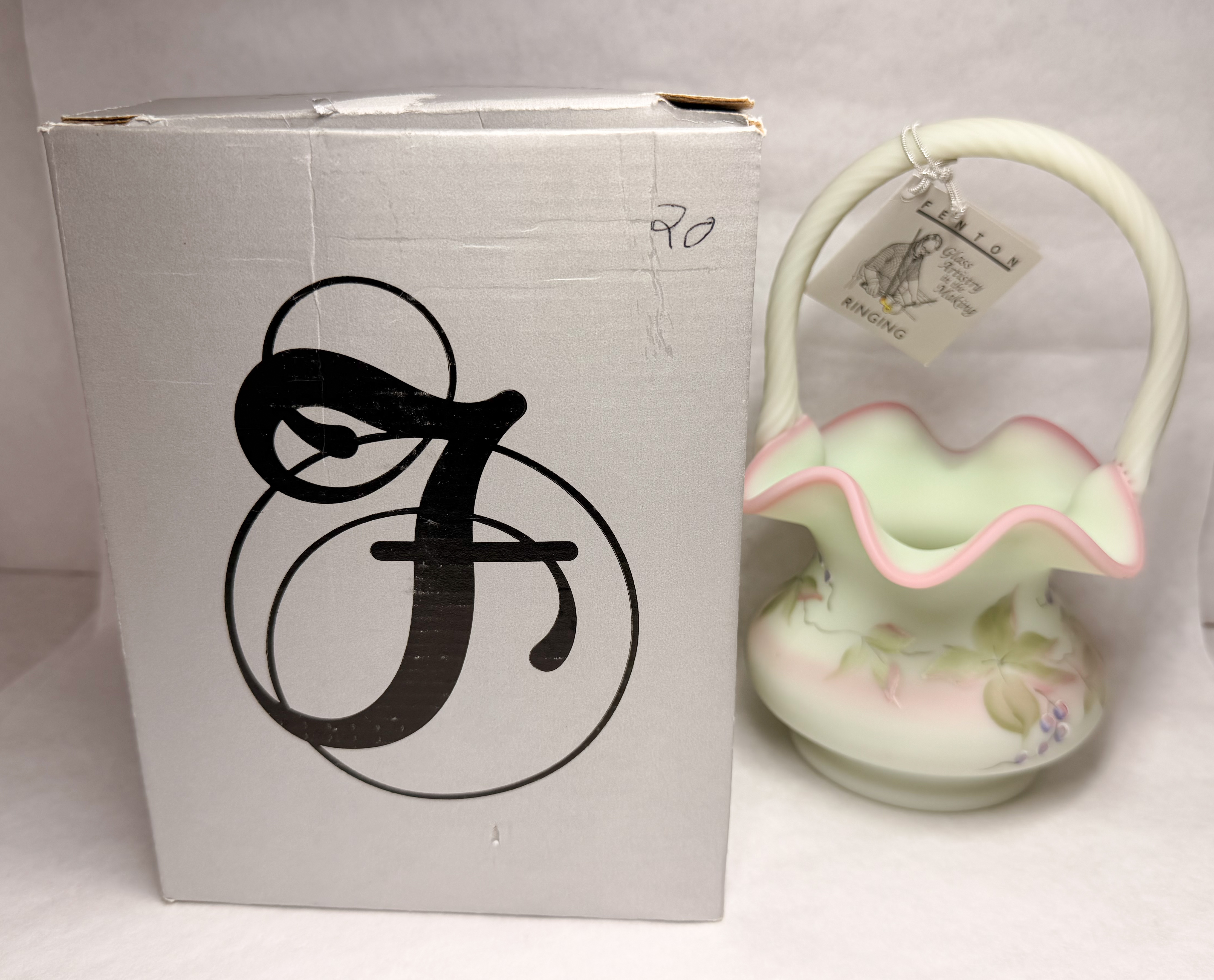 FENTON LOTUS MIST BURMESE BASKET, 2000