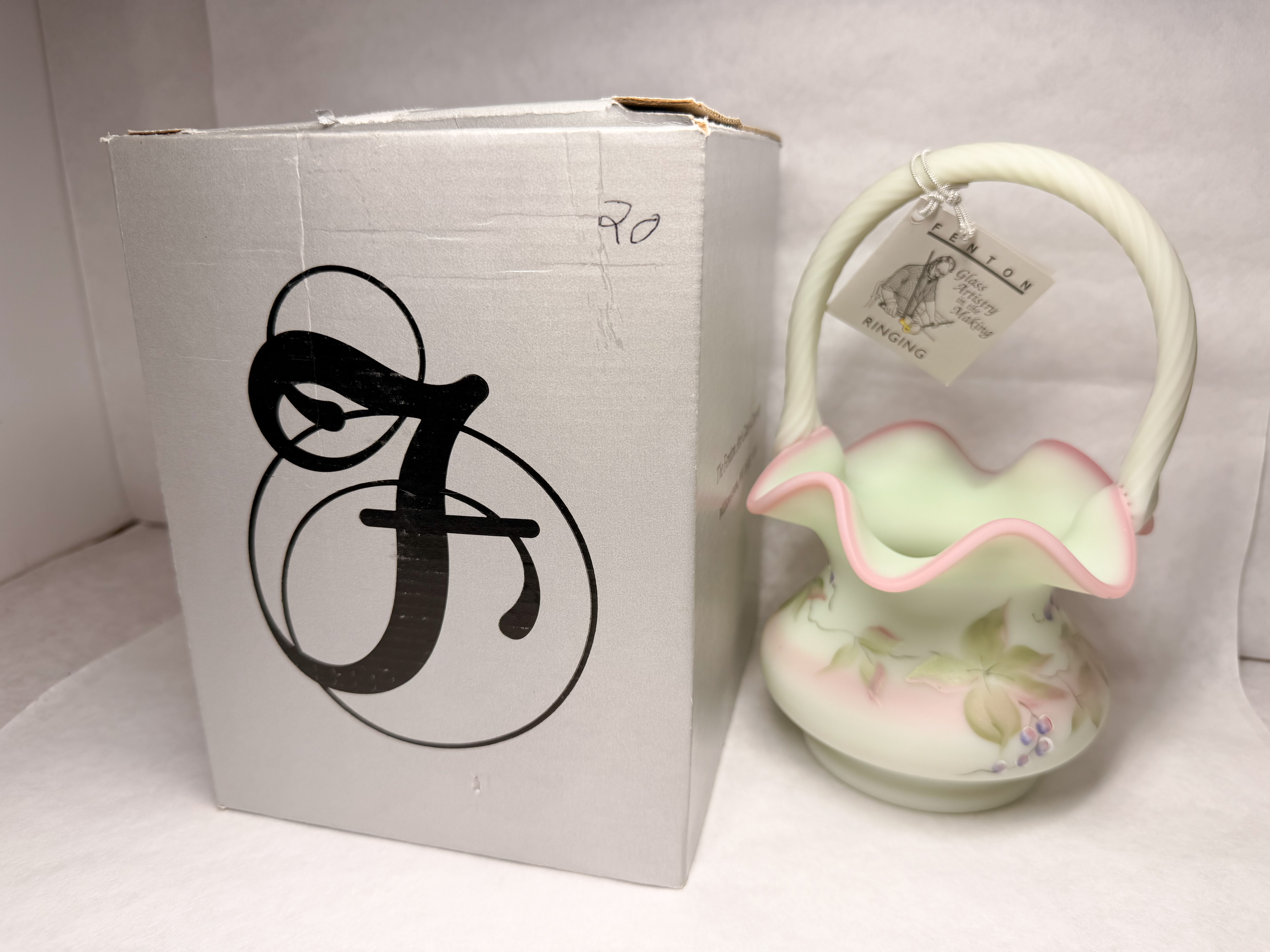 FENTON LOTUS MIST BURMESE BASKET, 2000