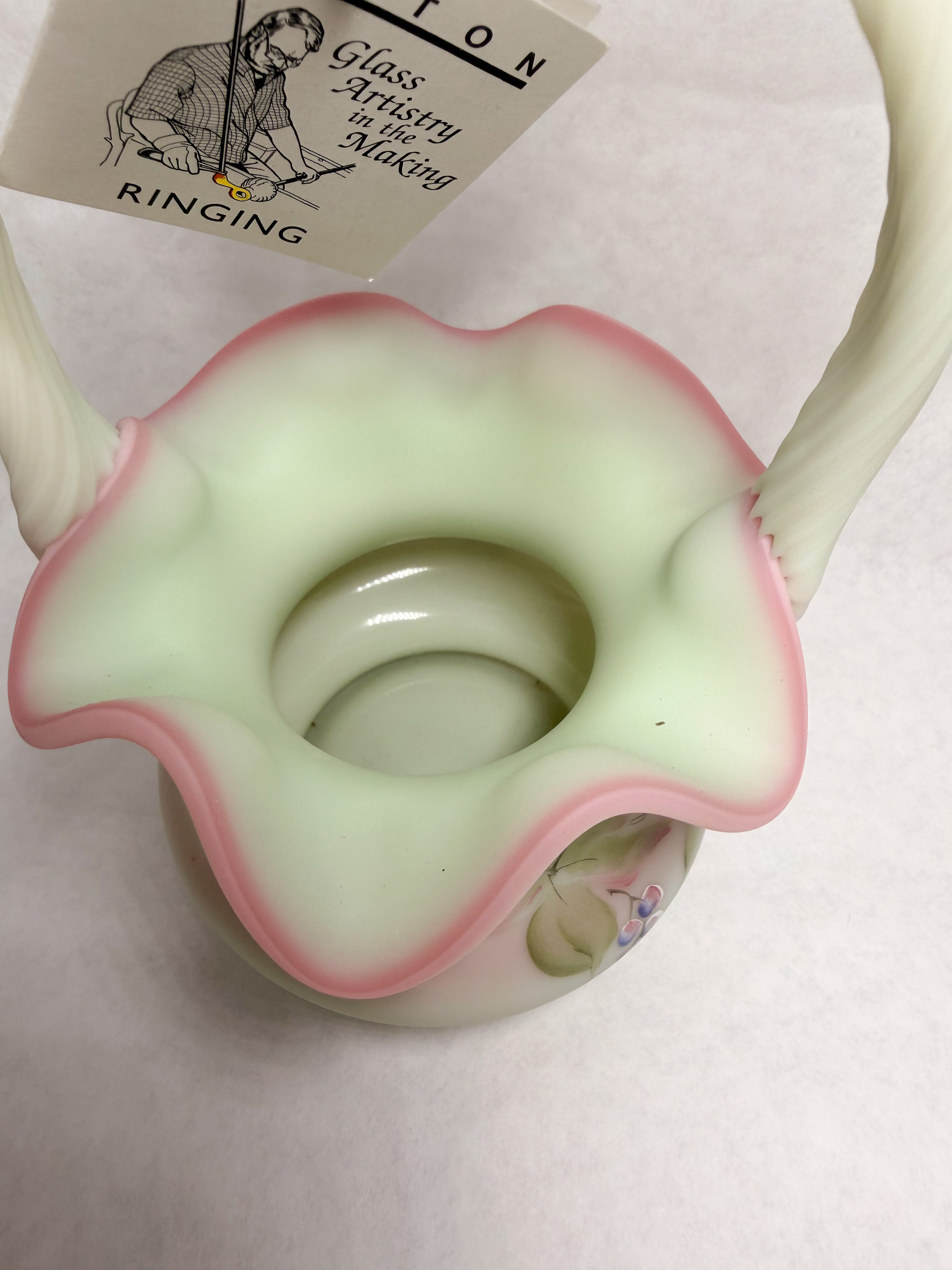 FENTON LOTUS MIST BURMESE BASKET, 2000