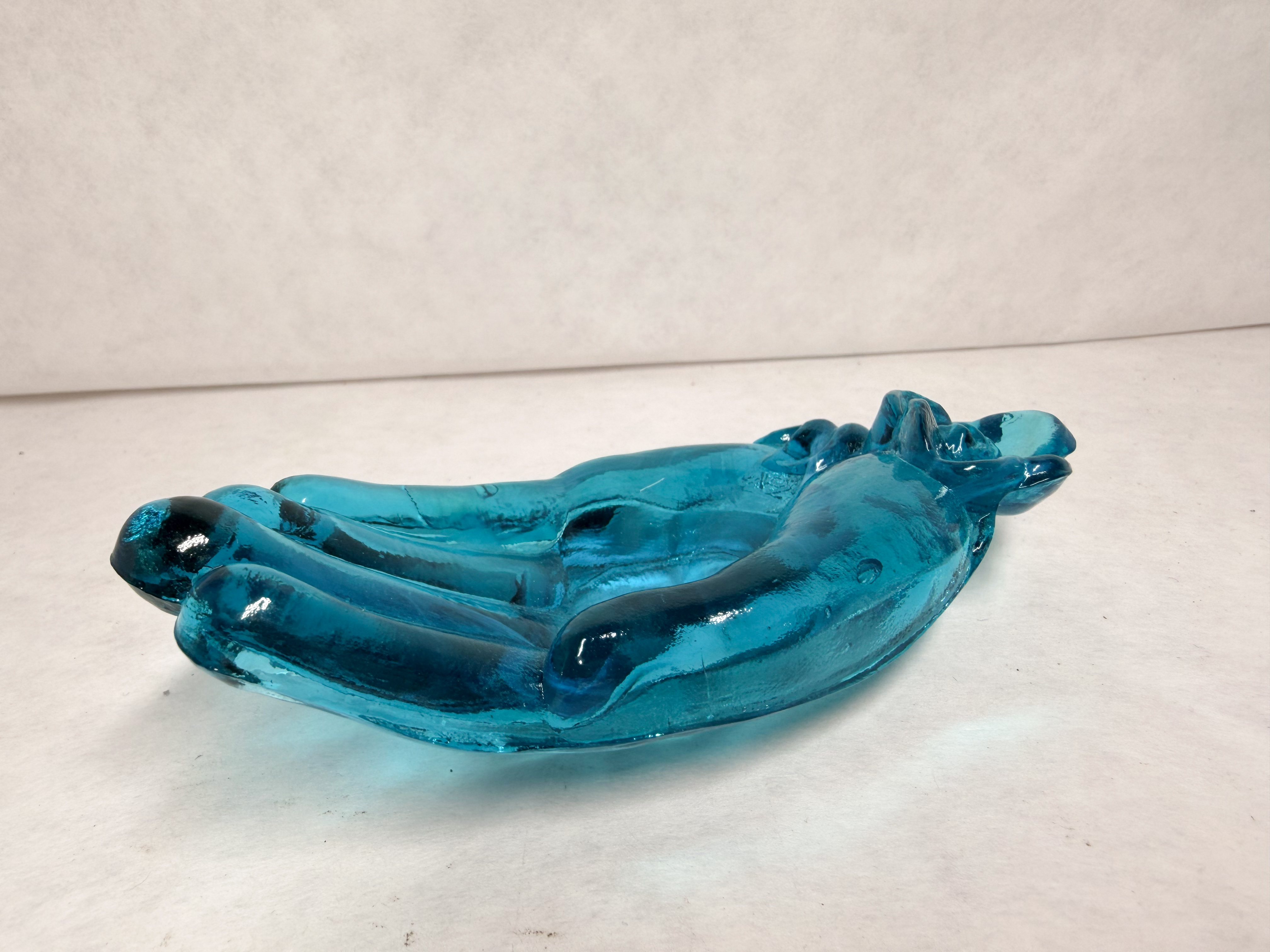 BOYD URANIUM GLASS HAND DISH, 1998