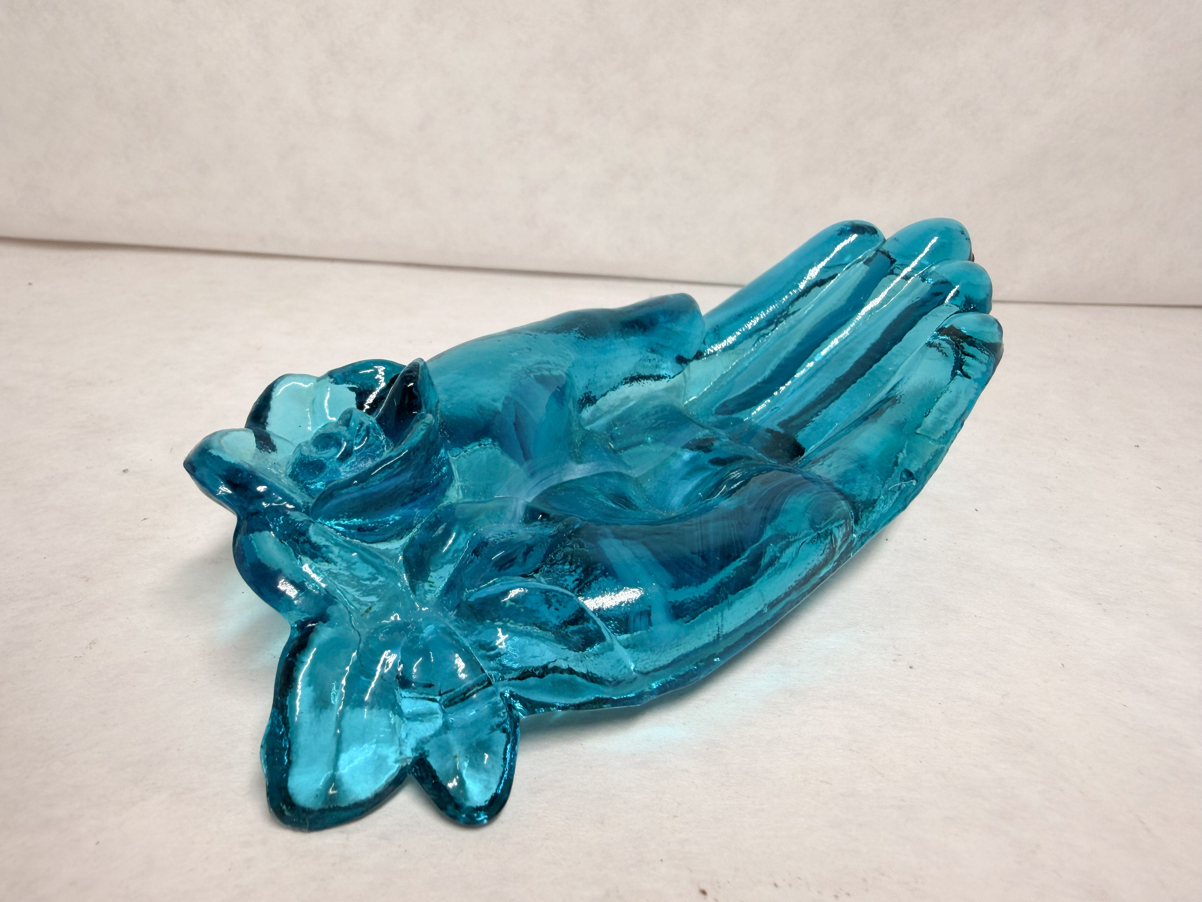BOYD URANIUM GLASS HAND DISH, 1998