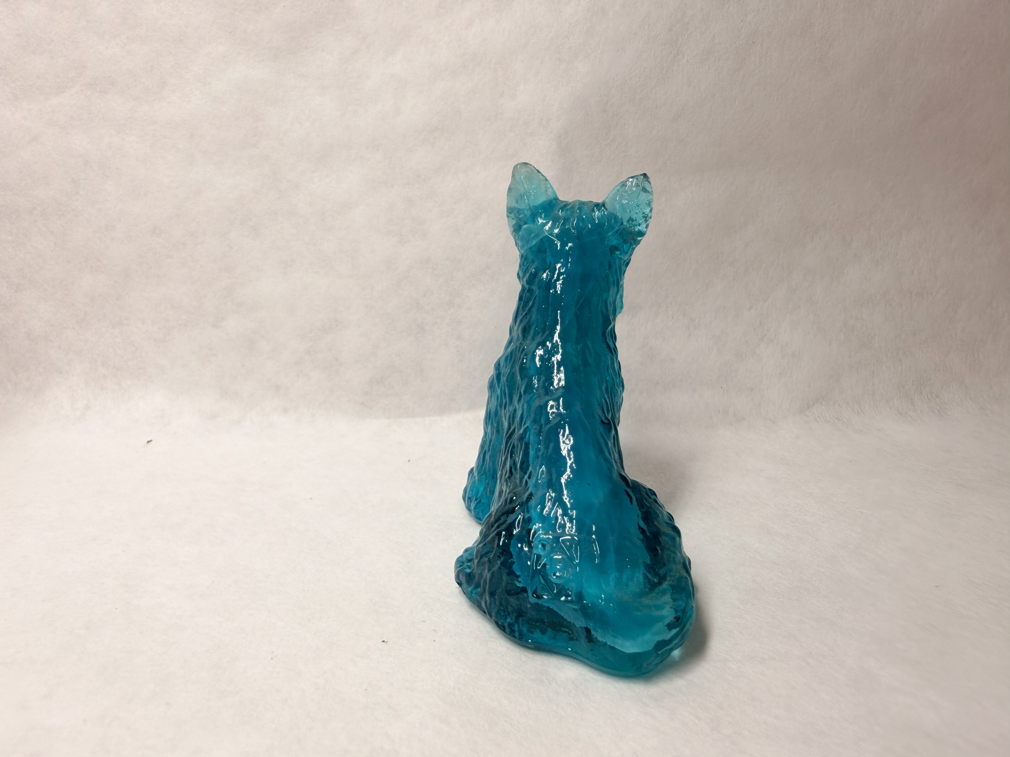 BLUEBERRY SWIRL URANIUM GLASS SCOTTIE DOG