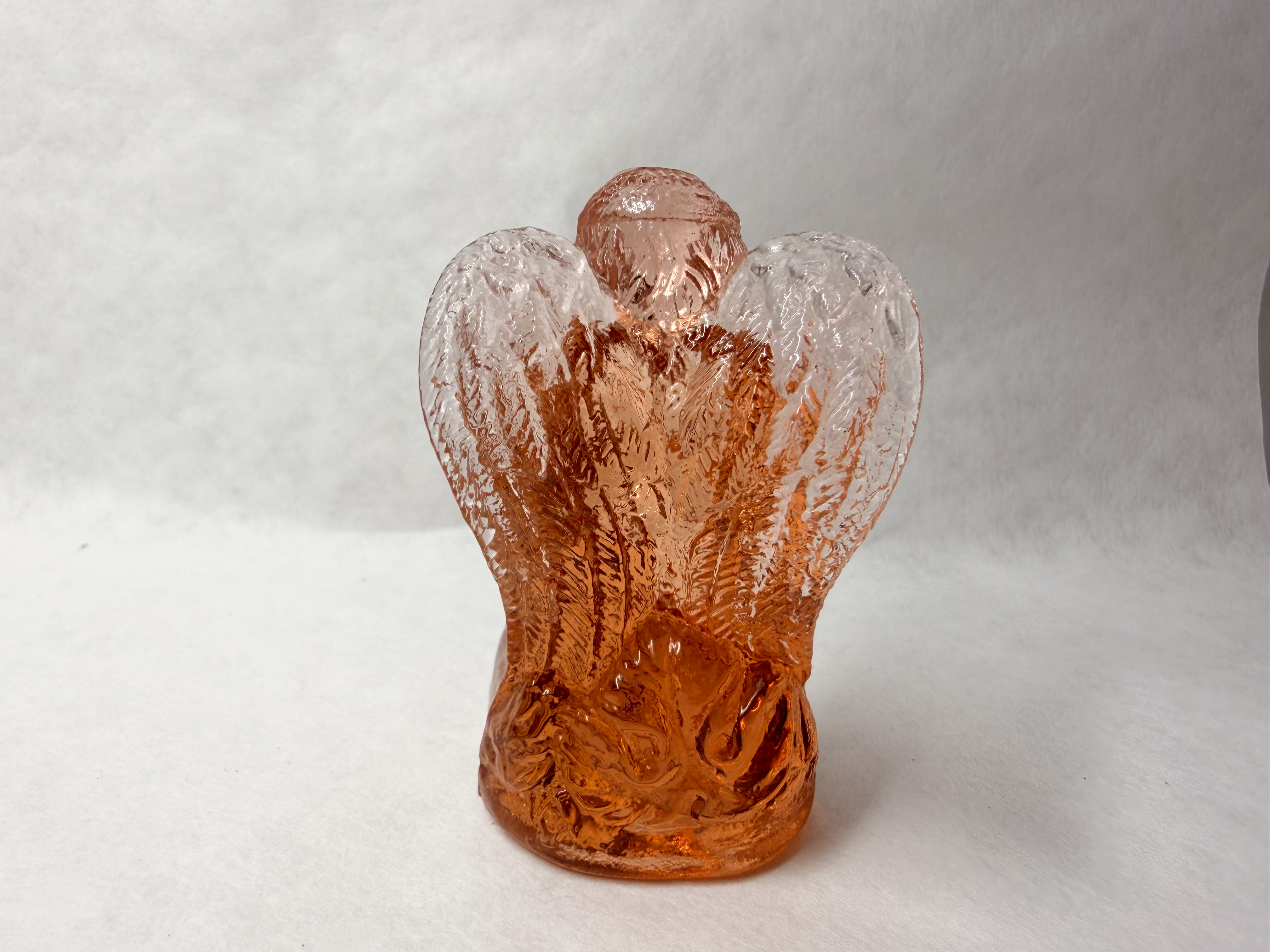 BOYD PEACH URANIUM GLASS ANGEL