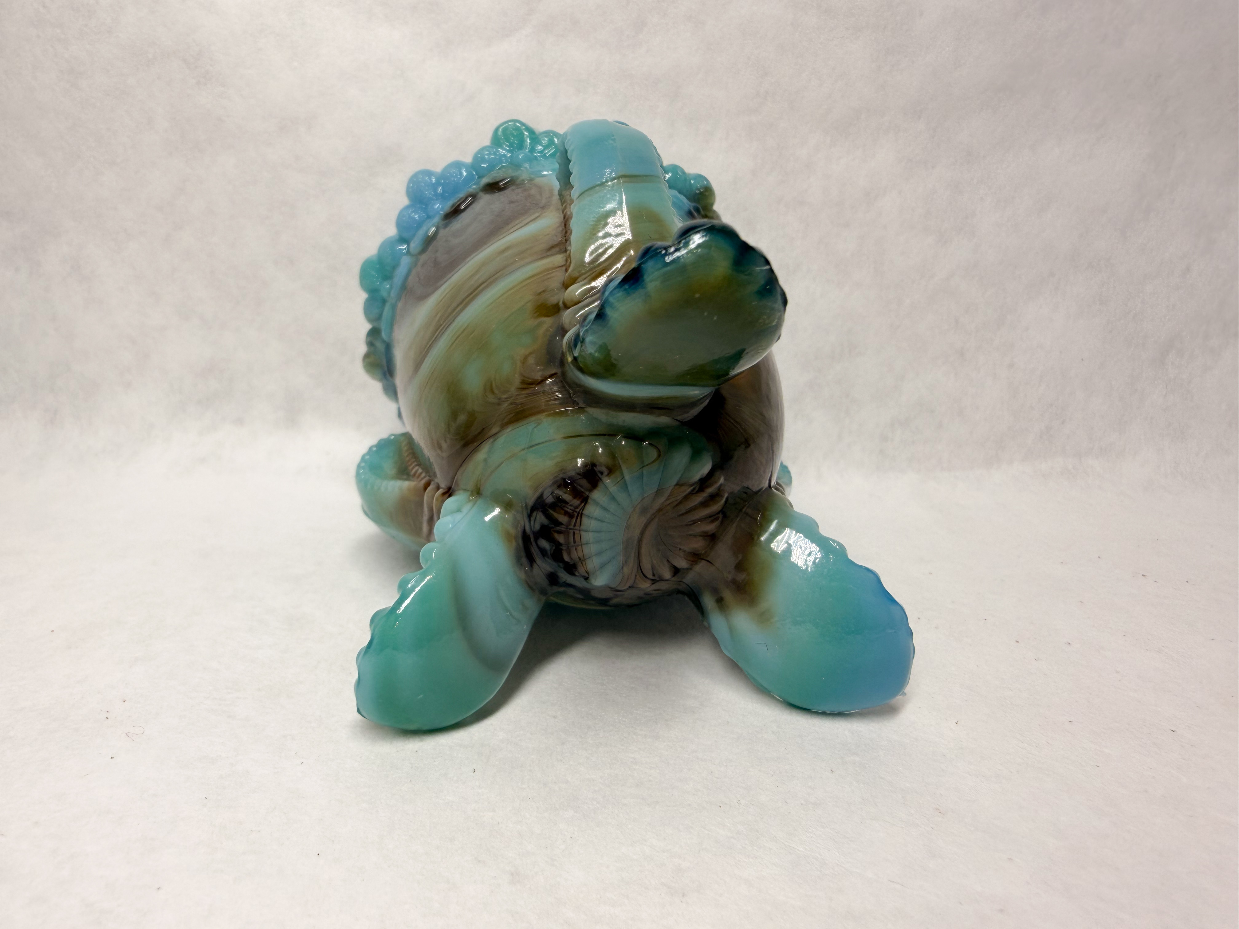BOYD SLAG GLASS FOOTED TOOTHPICK HOLDER, 1950S