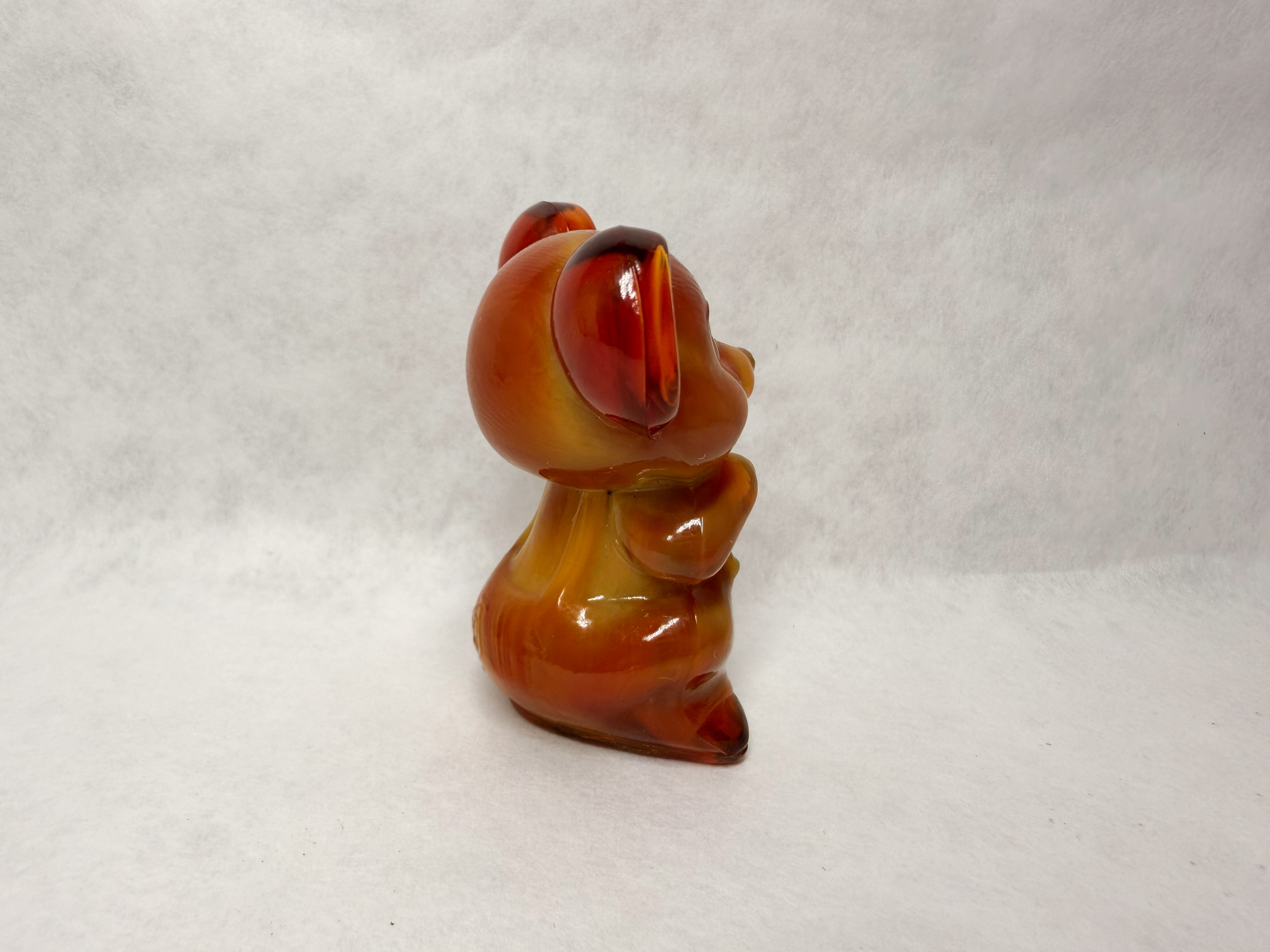 BOYD SLAG GLASS MOUSE FIGURINE