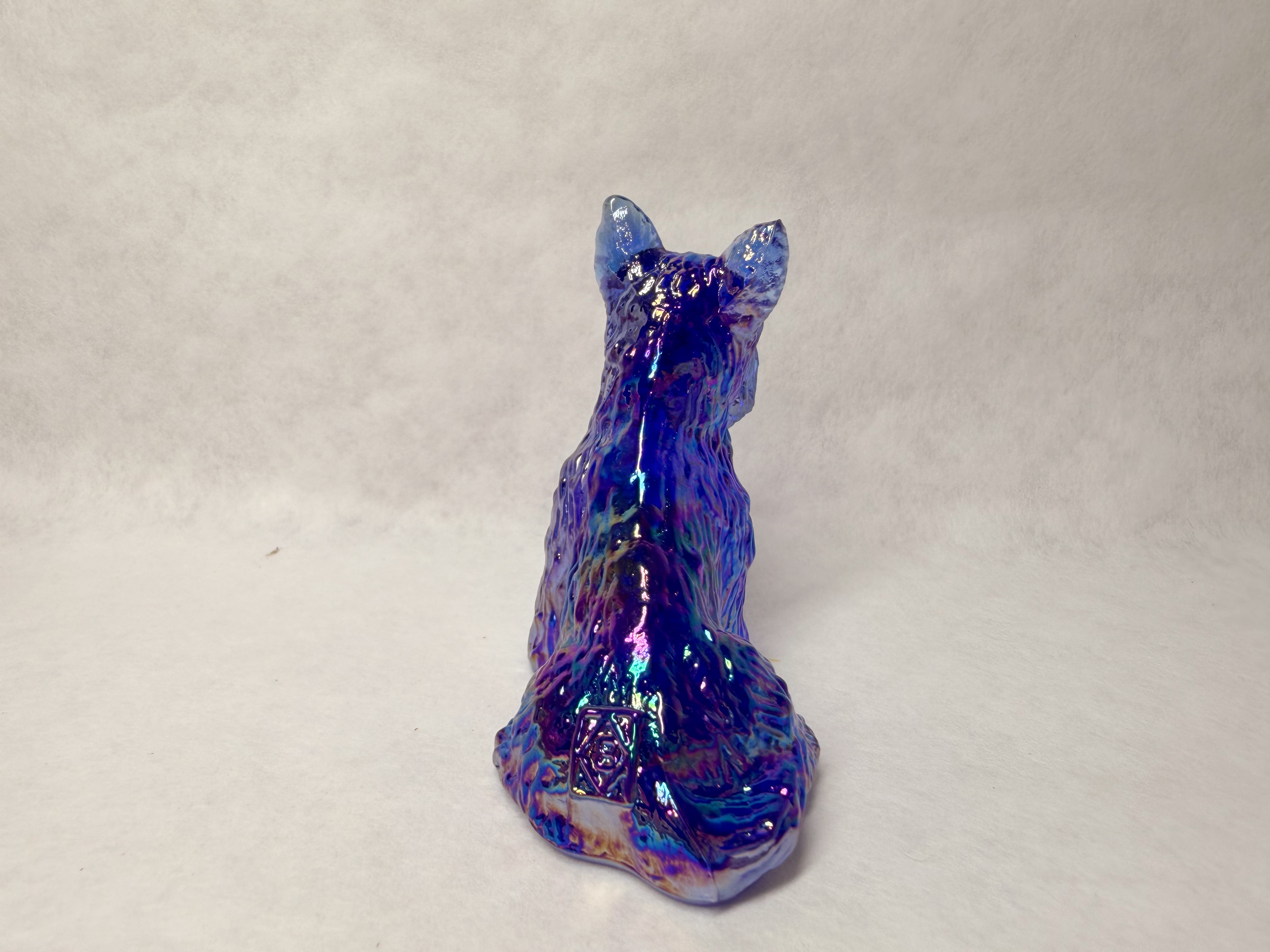 BOYD'S IRIDESCENT COBALT GLASS SCOTTIE 1988-1993