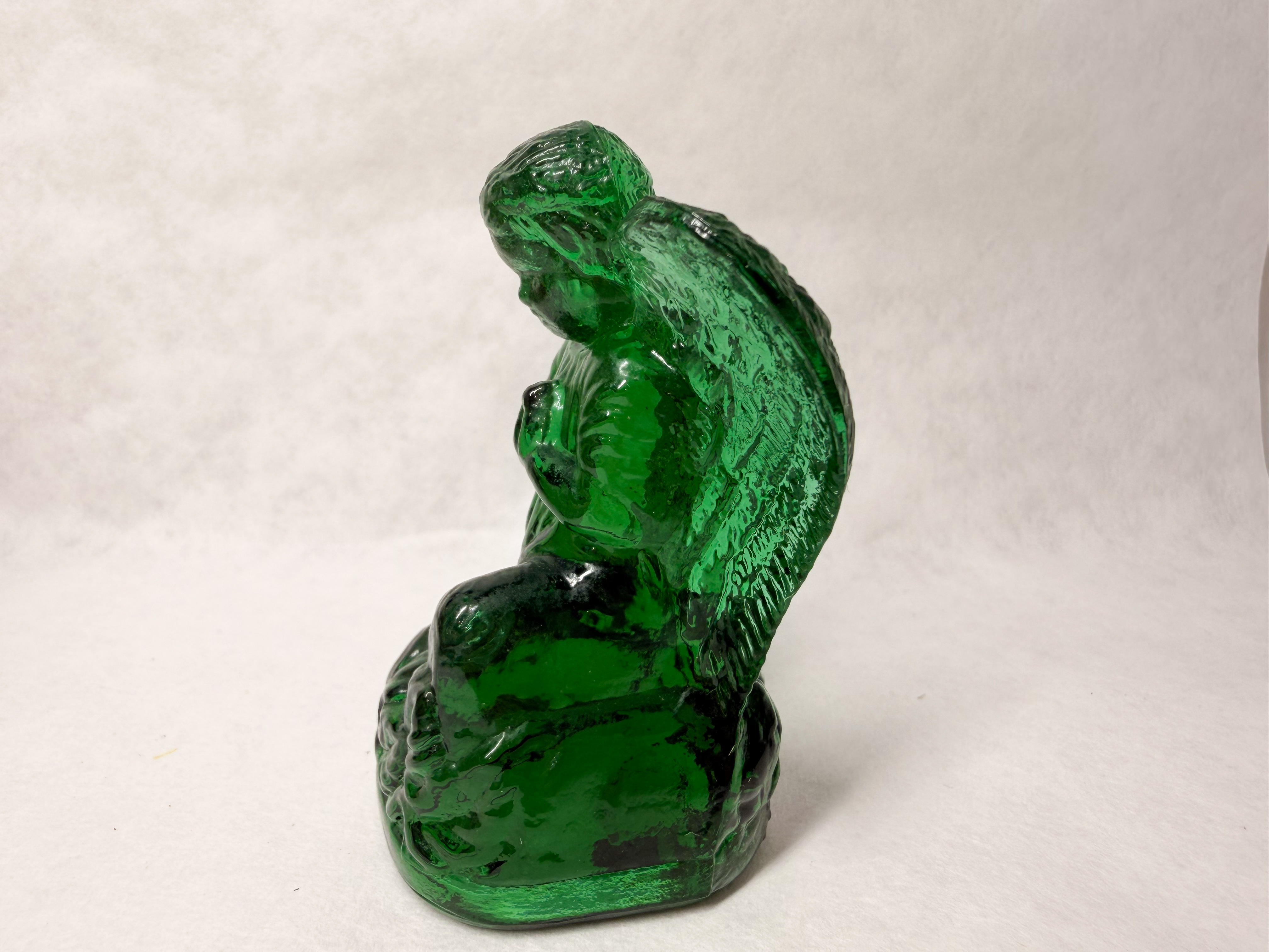 BOYD EMERALD GREEN GLASS ANGEL
