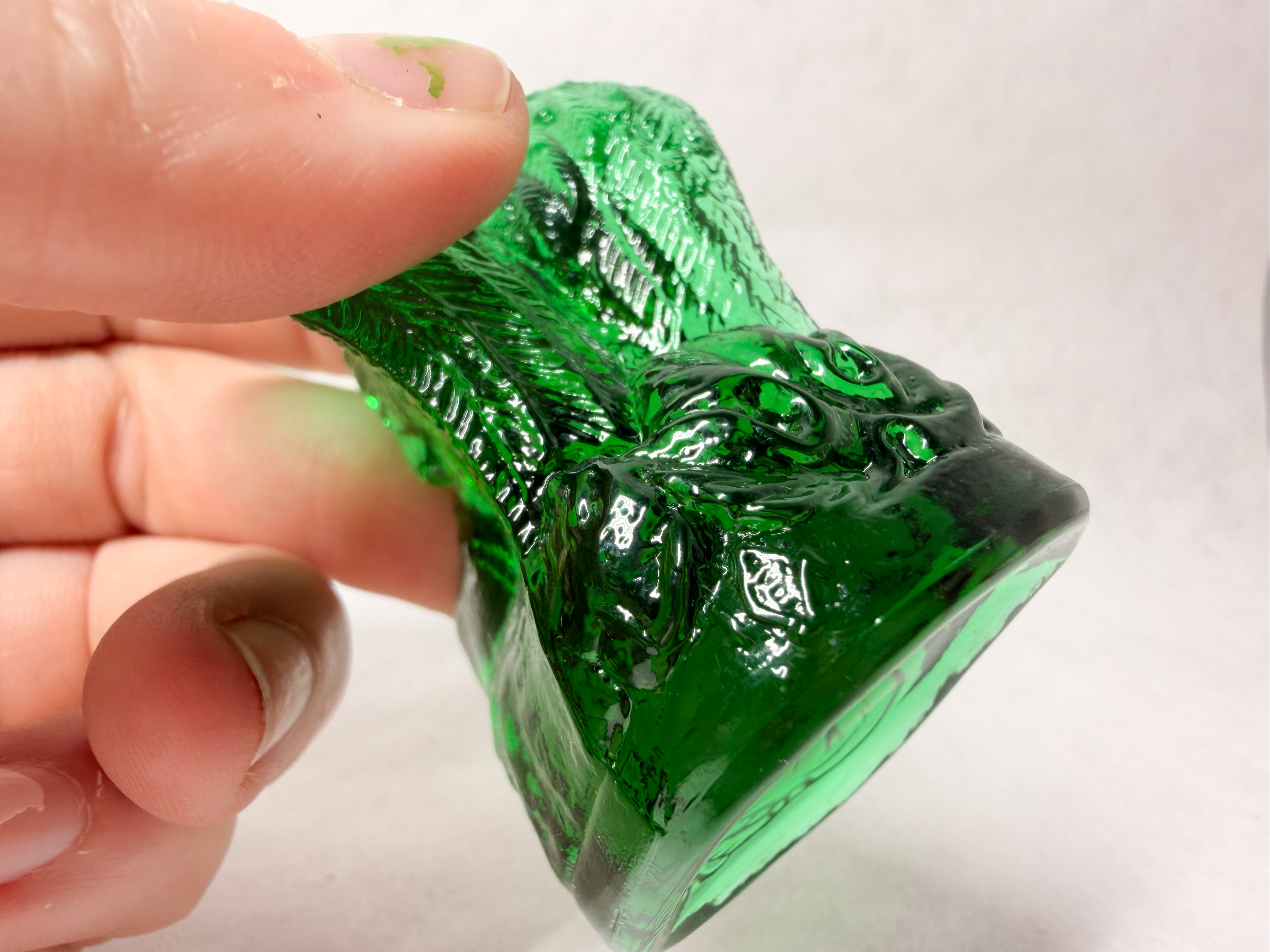 BOYD EMERALD GREEN GLASS ANGEL