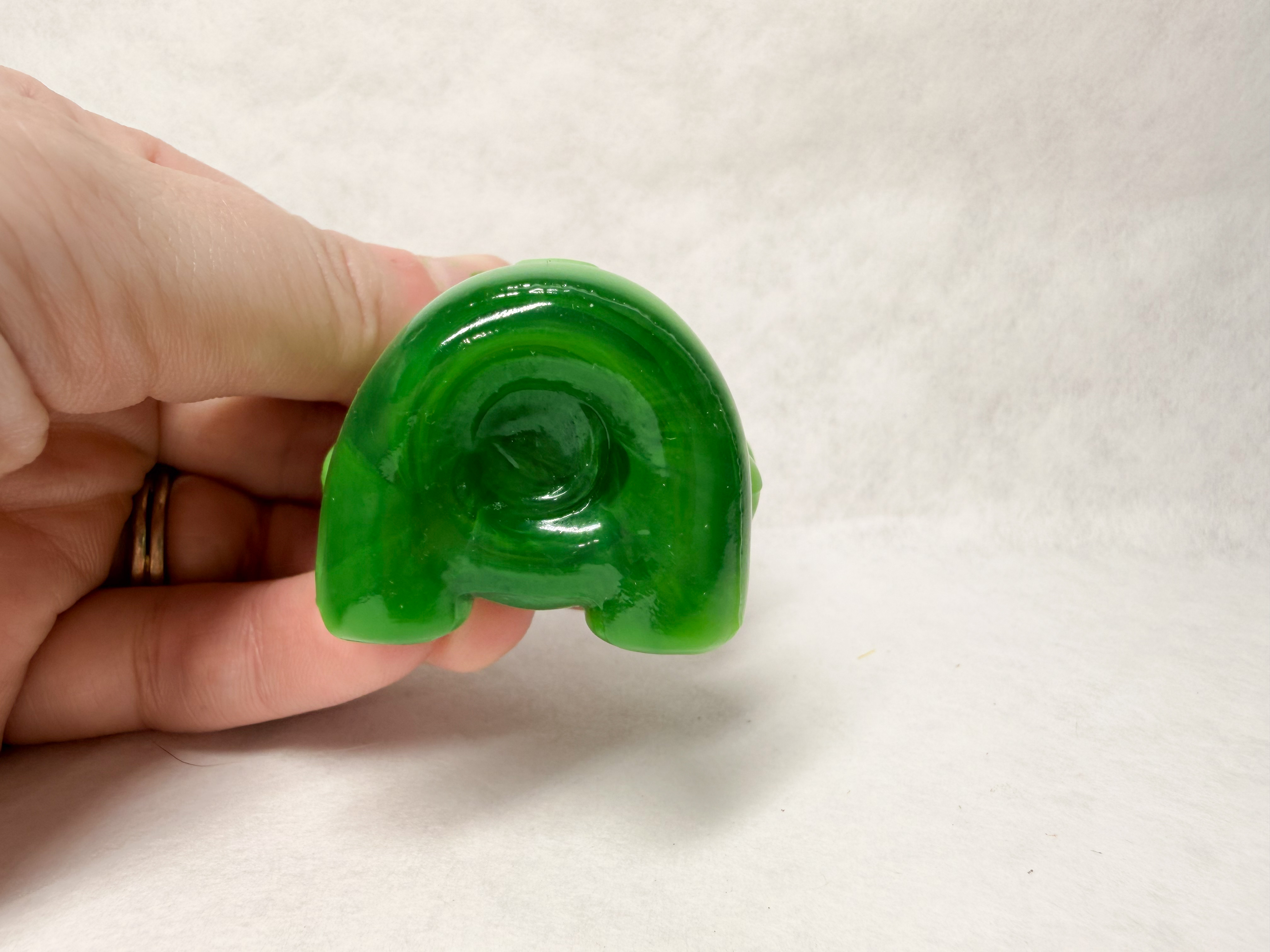 BOYD GREEN SLAG GLASS BEAR