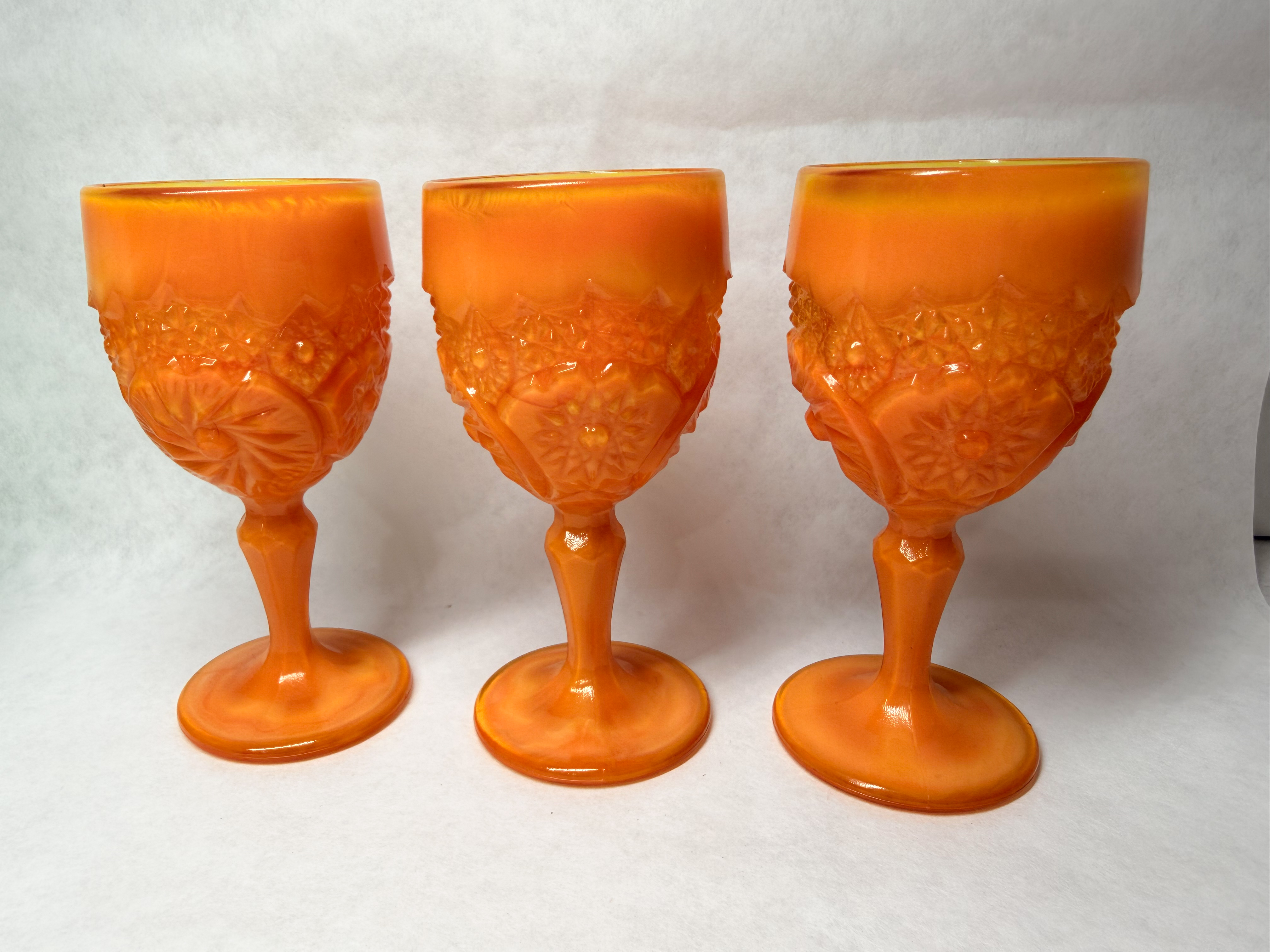 BOYD ORANGE GOBLETS
