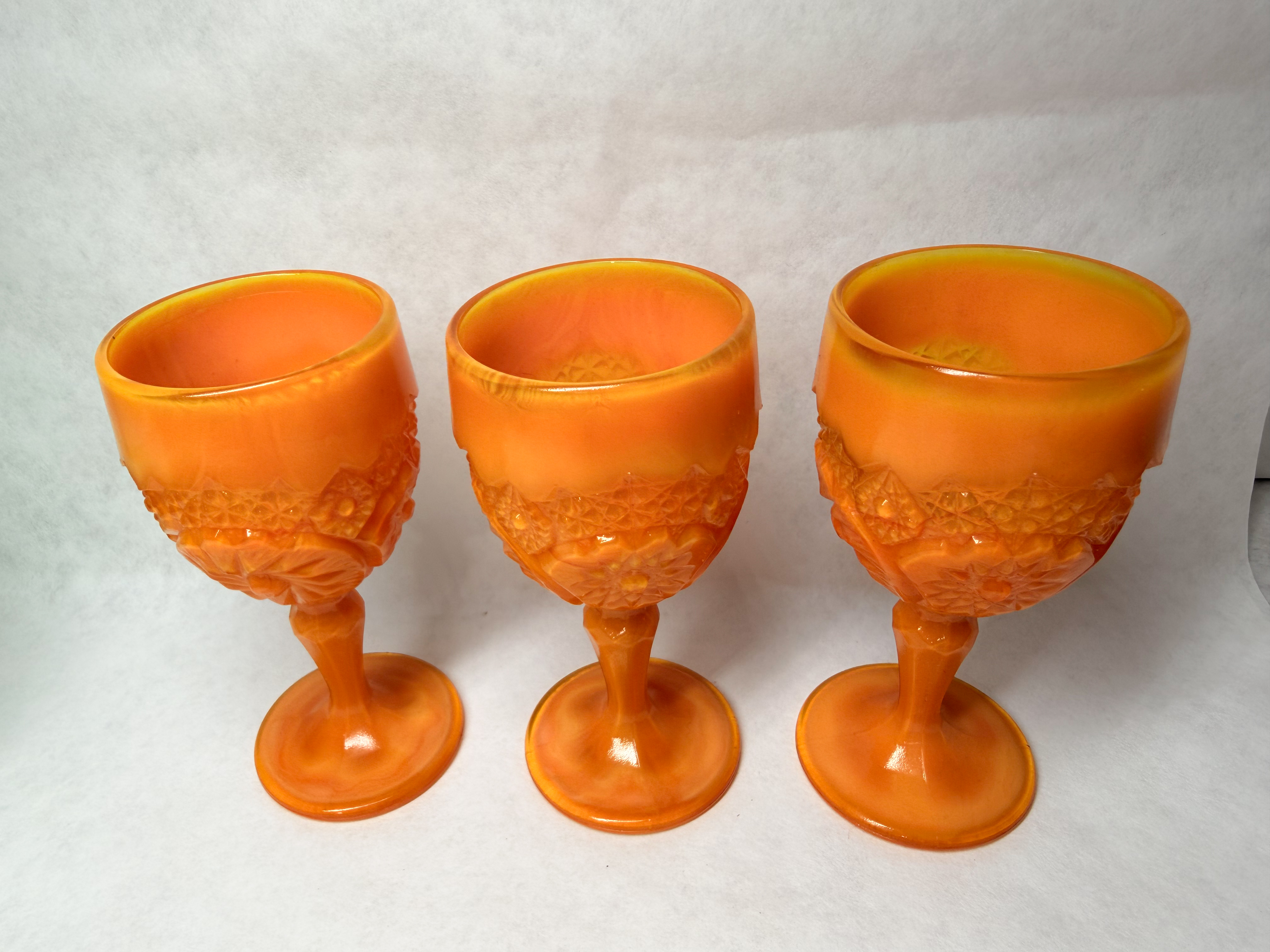 BOYD ORANGE GOBLETS