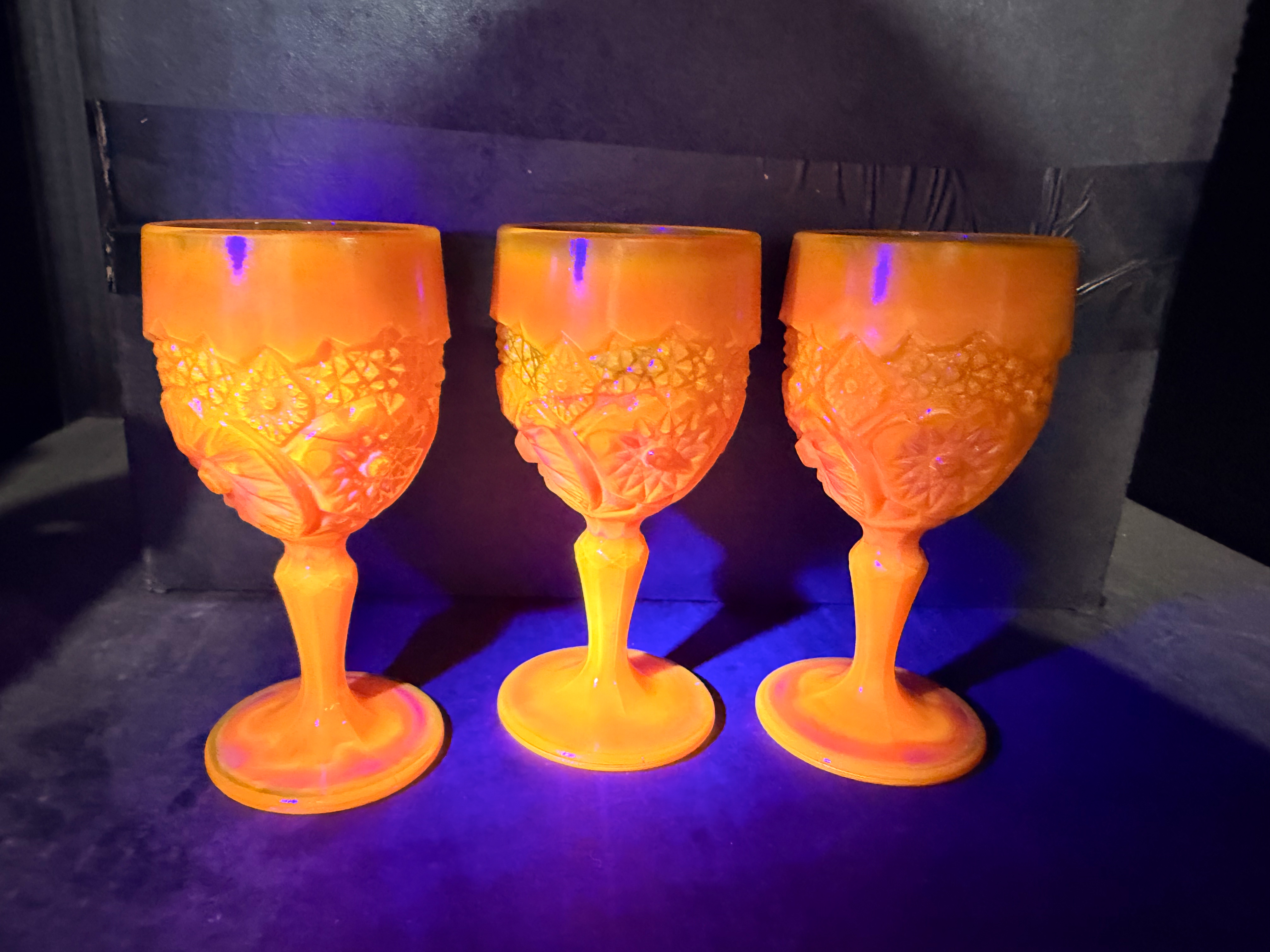 BOYD ORANGE GOBLETS