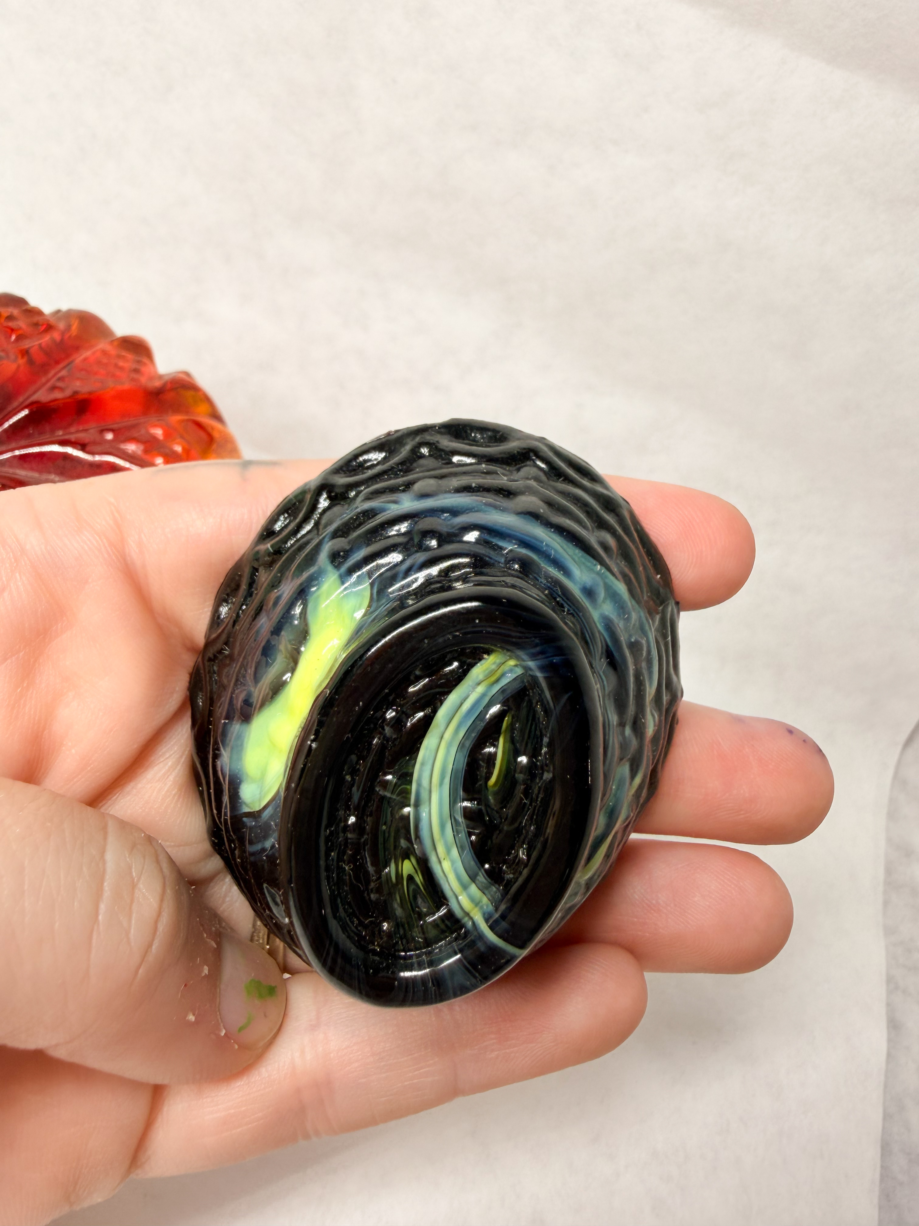 BOYD AMBERINA AND SLAG GLASS, C.1960