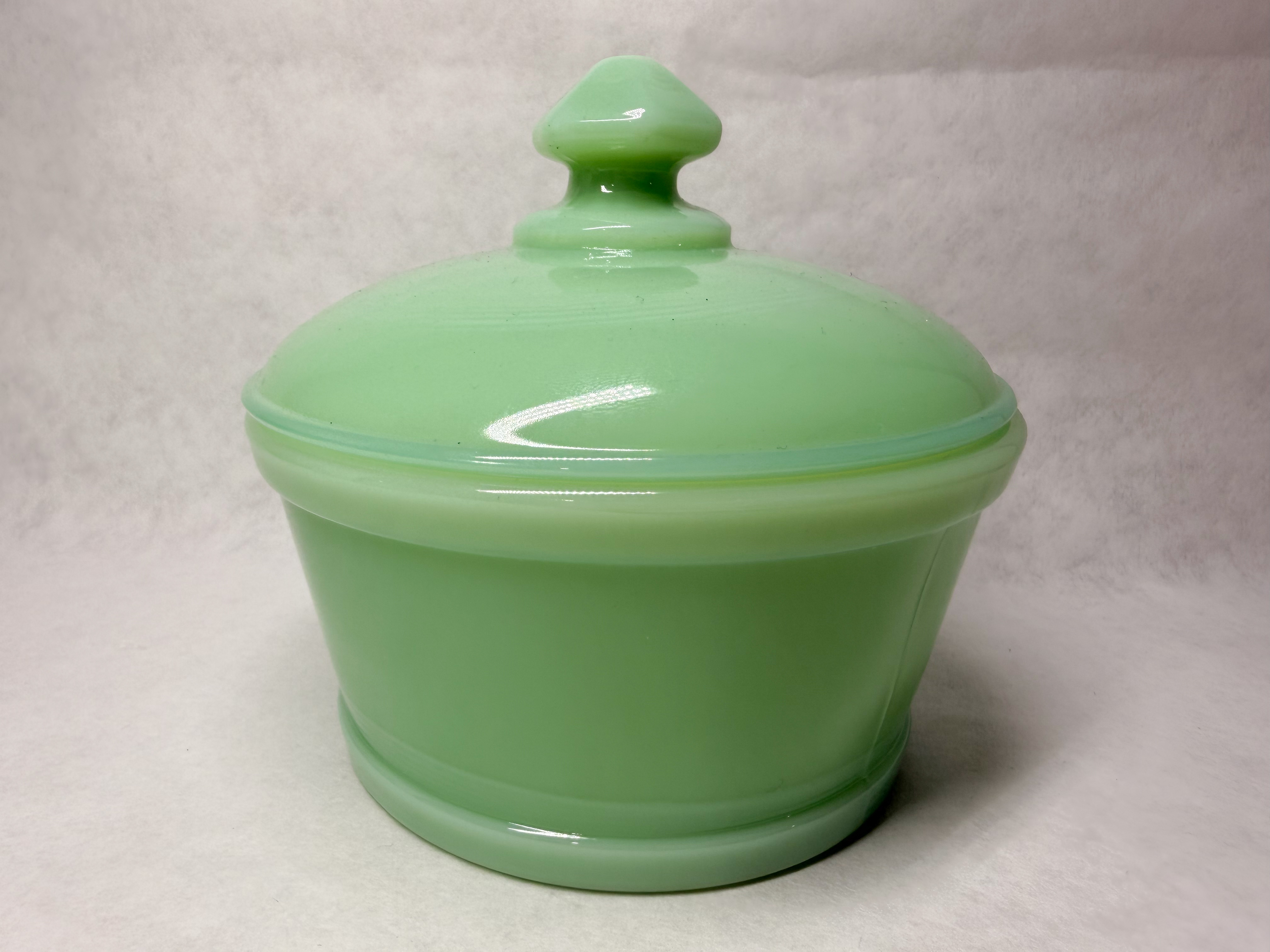 MOSSER JADEITE GLASS BUTTER TUB