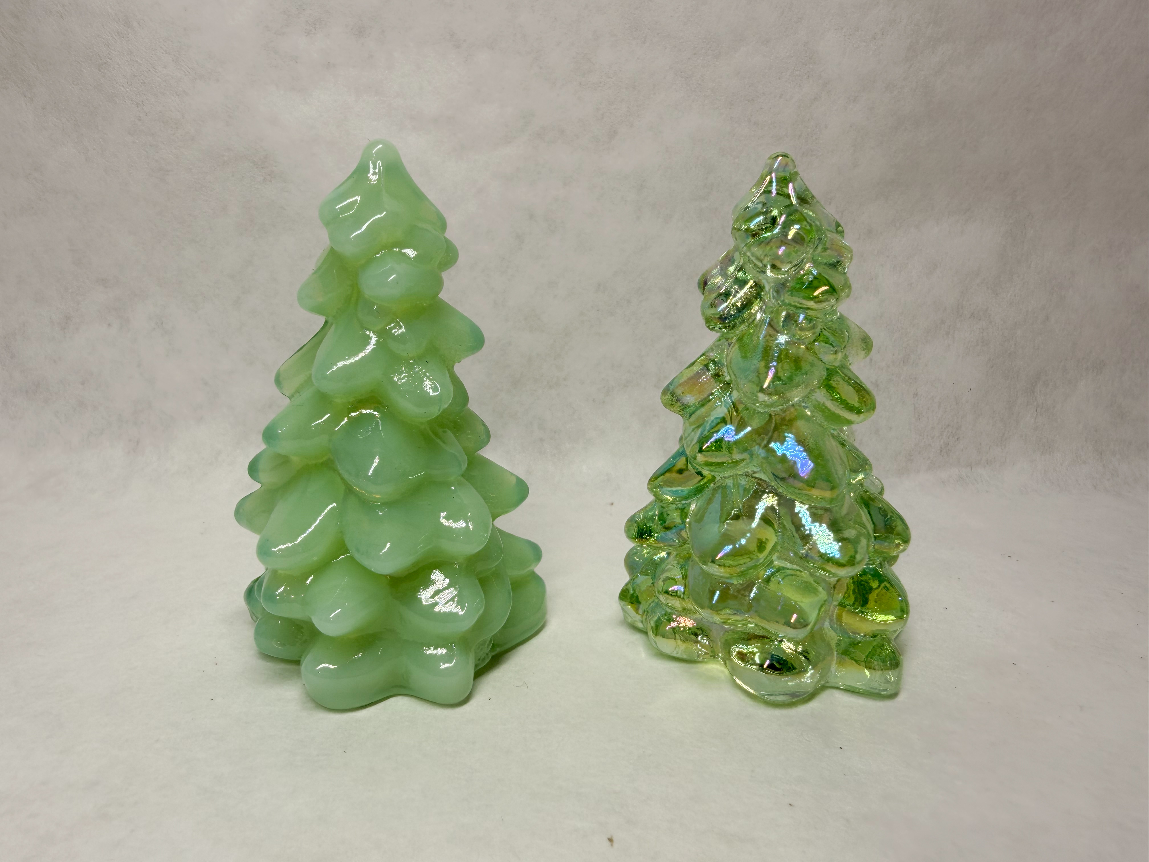 MOSSER MINI JADEITE GREEN CHRISTMAS TREES