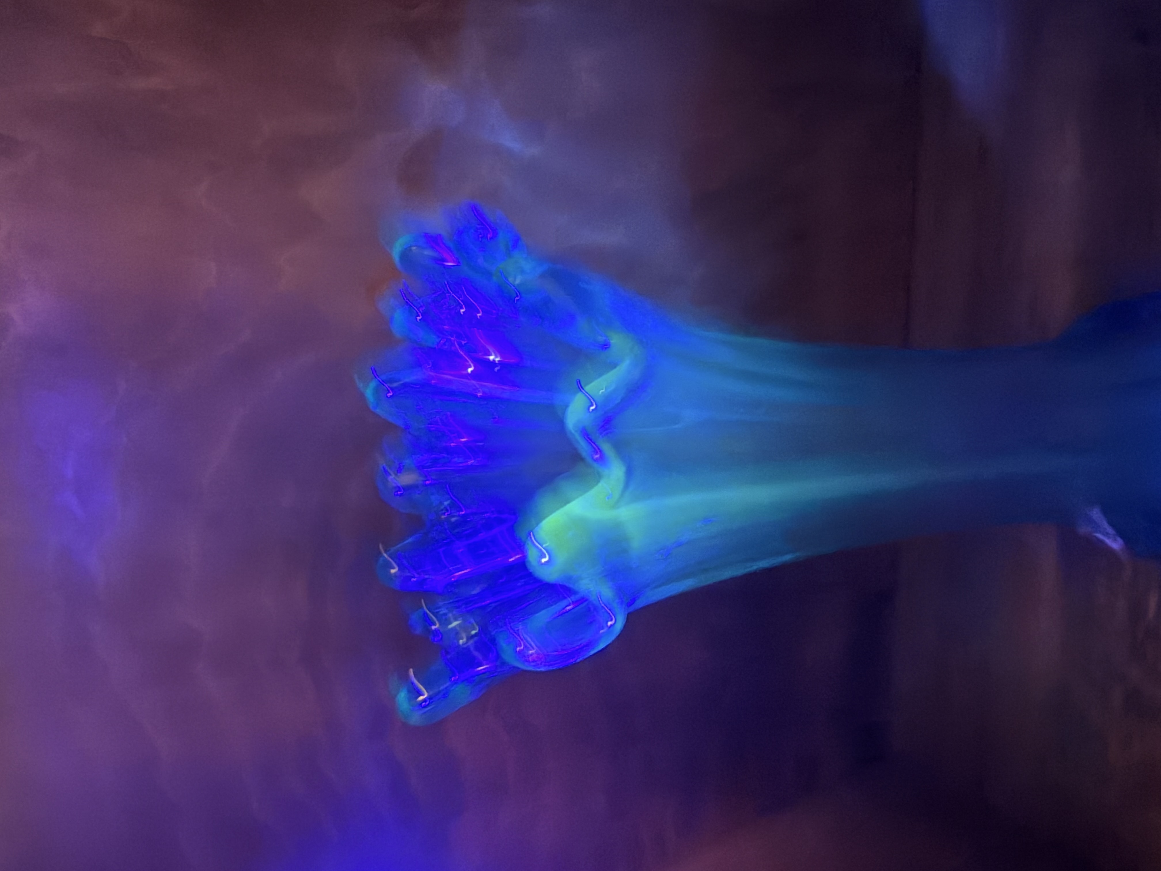 BLUE TRANSLUCENT SWUNG VASE