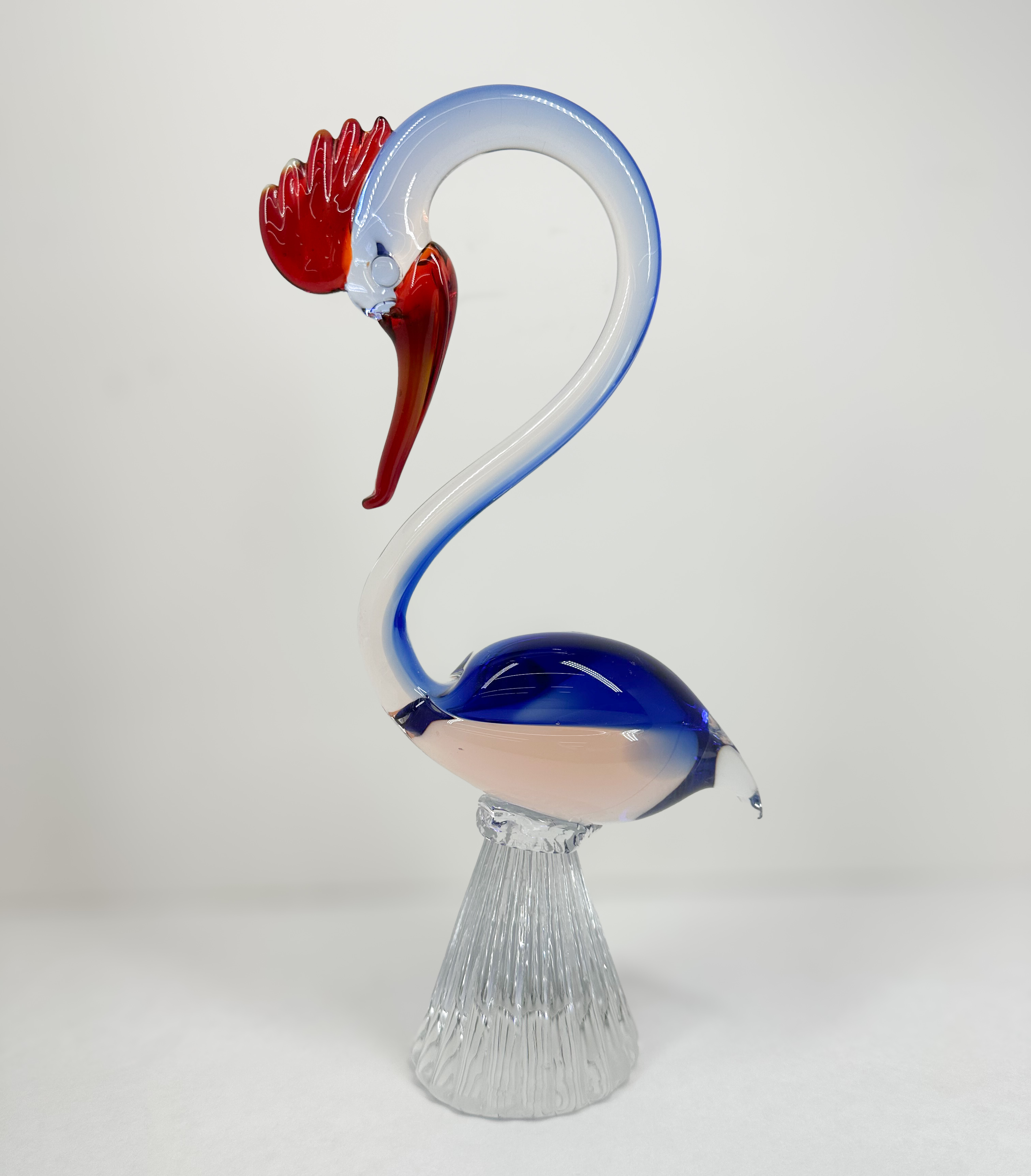GLASS CRANE FIGURINE
