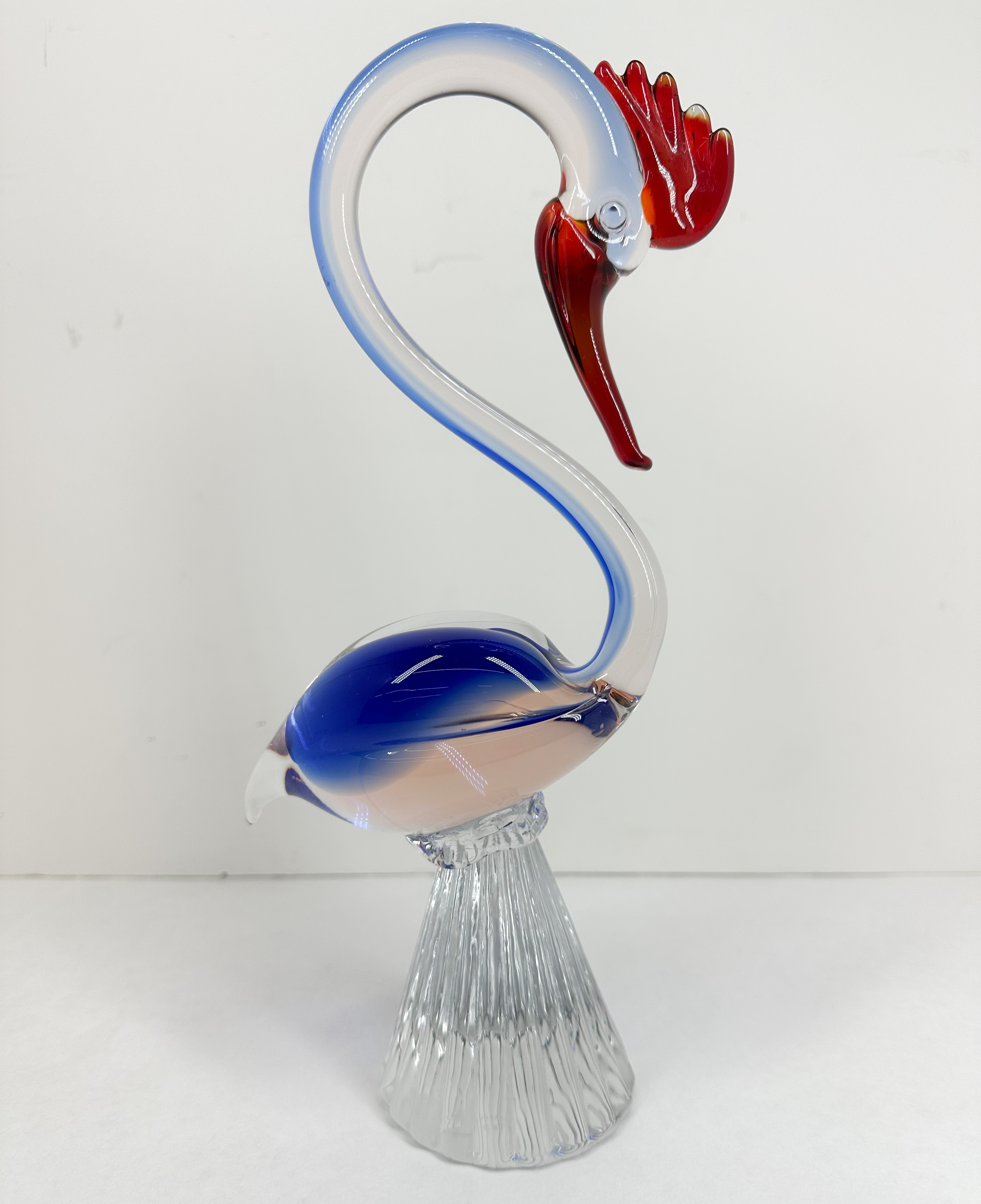 GLASS CRANE FIGURINE
