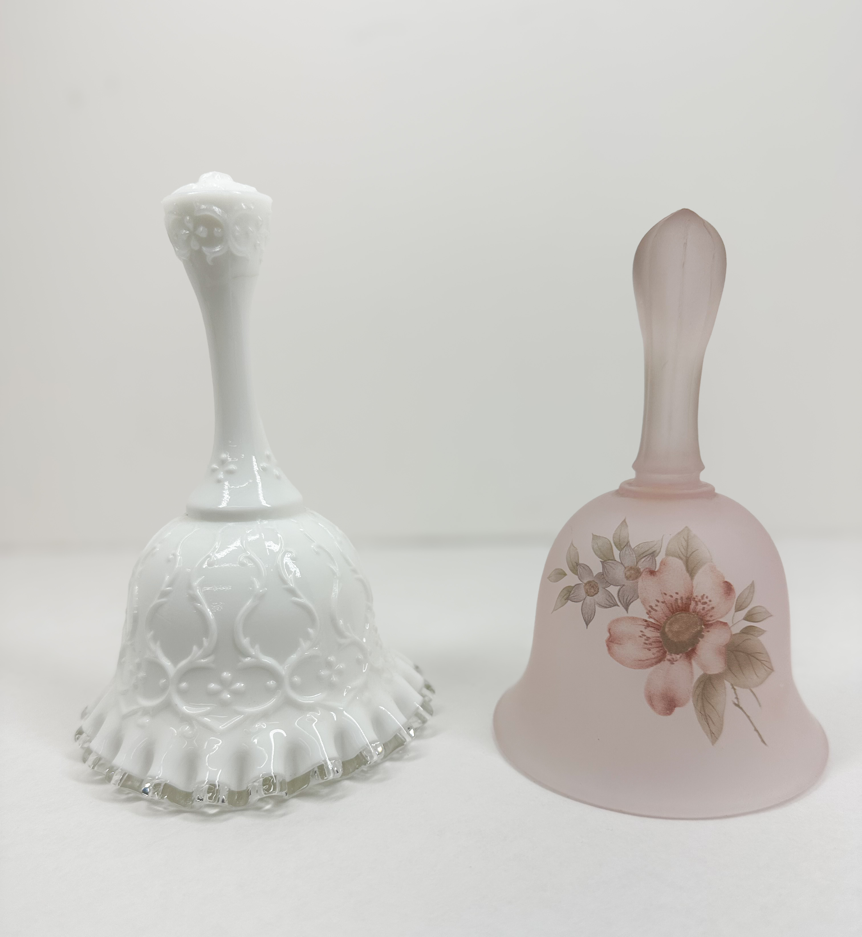 FENTON AND SATIN GLASS BELLS