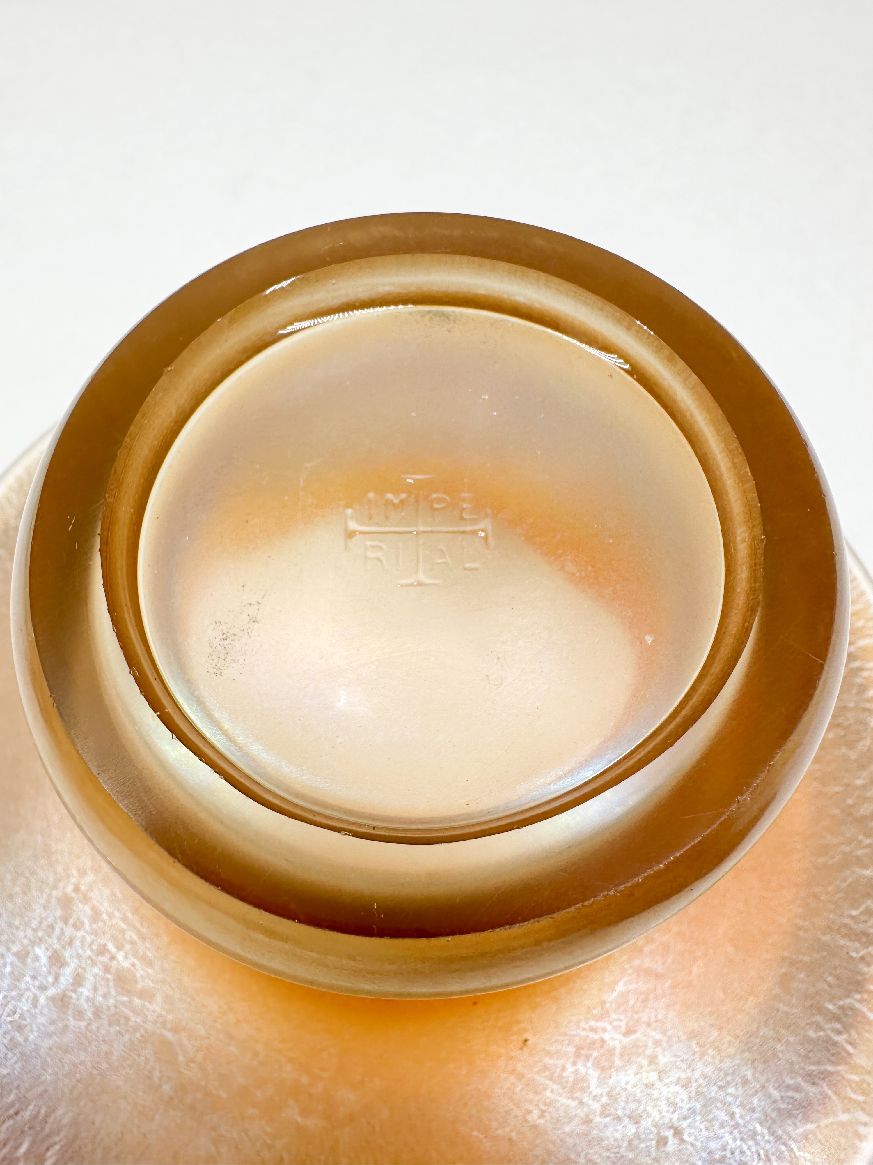 IMPERIAL IRIDESCENT GLASS BOWL